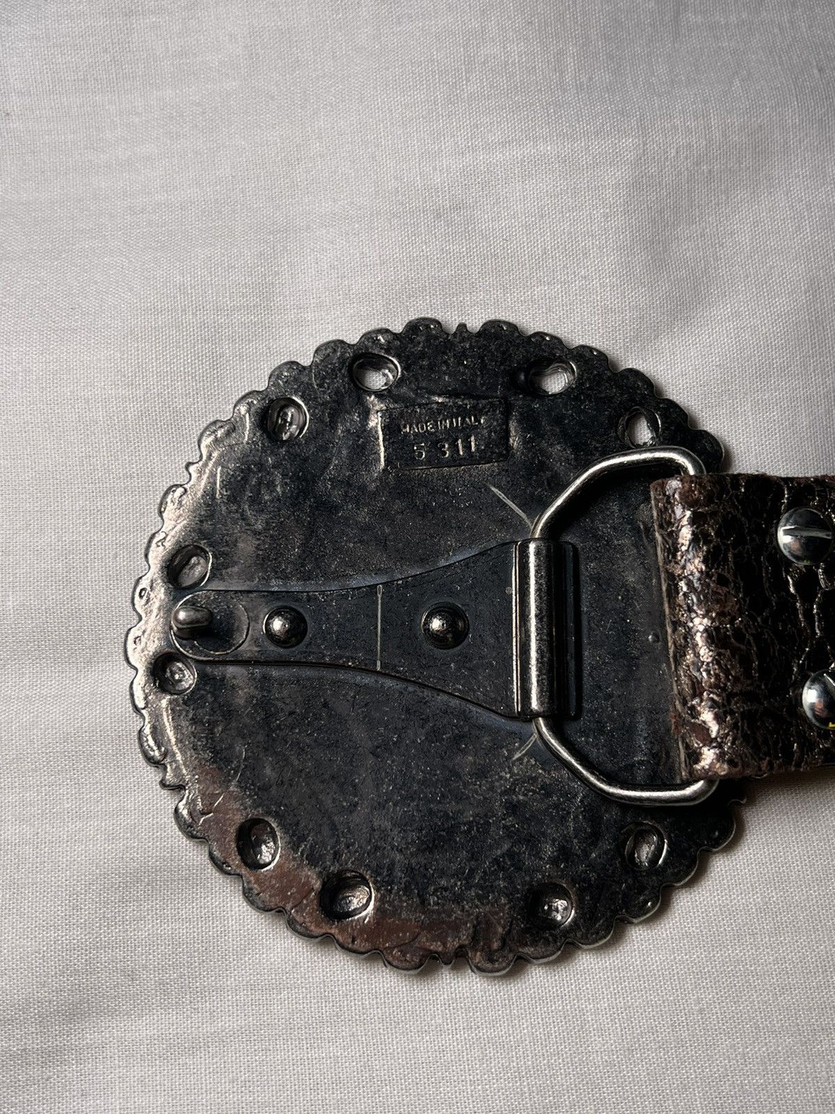 Cowboy Equipment Avant Garde Vintage Glamour Cowboy Leather belts Y2K Size 34 - 10 Thumbnail