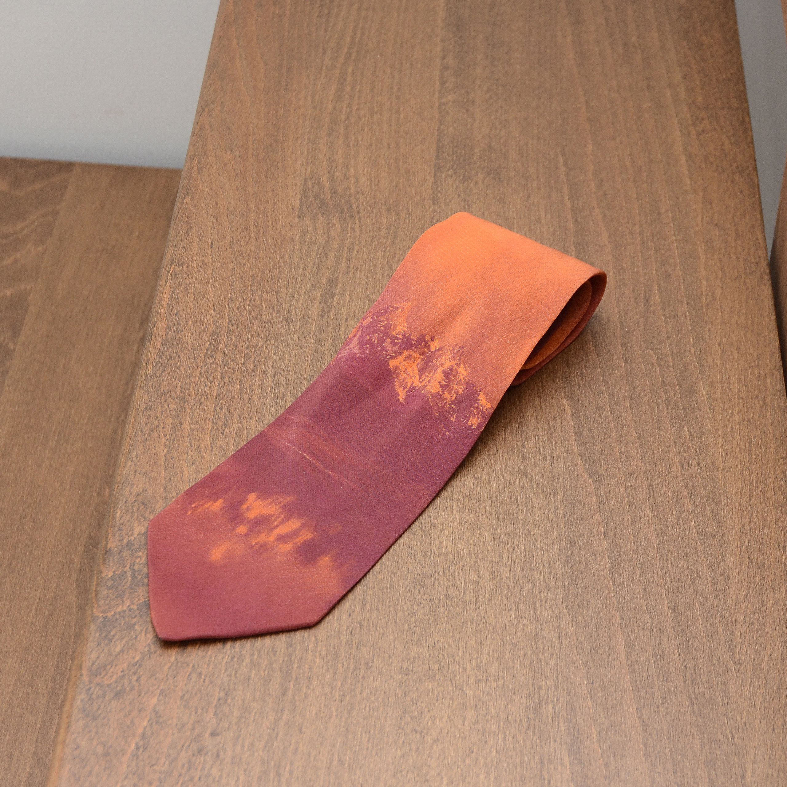 Vintage Vintage Rian Rucci Abstract Art Silk Tie Printed Mountain Size ONE SIZE - 1 Thumbnail