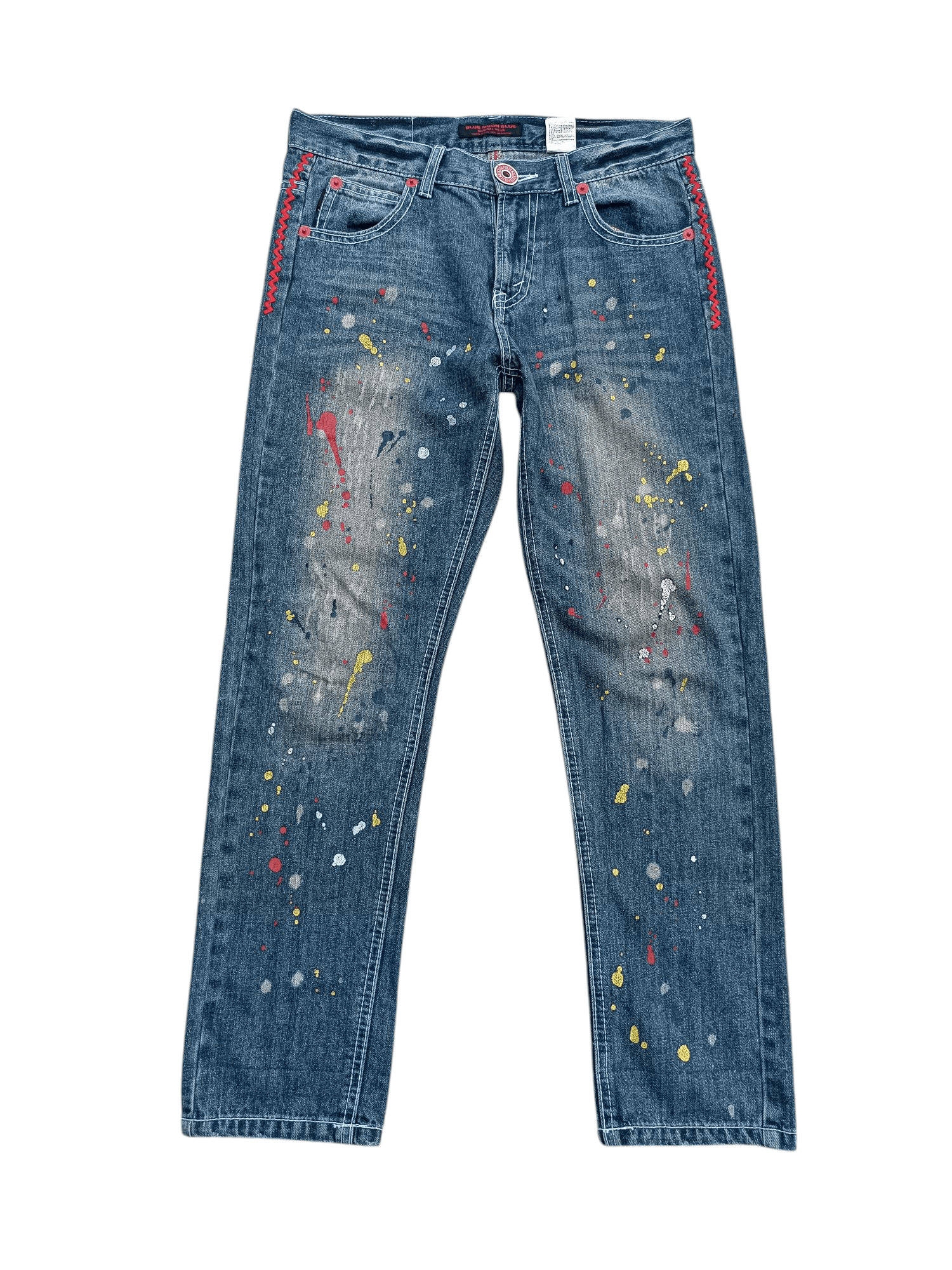 Designer × Japanese Brand × Vintage VINTAGE BLUE MOON BLUE SPLATTER PAINT DENIM Size US 30 / EU 46 - 2 Thumbnail