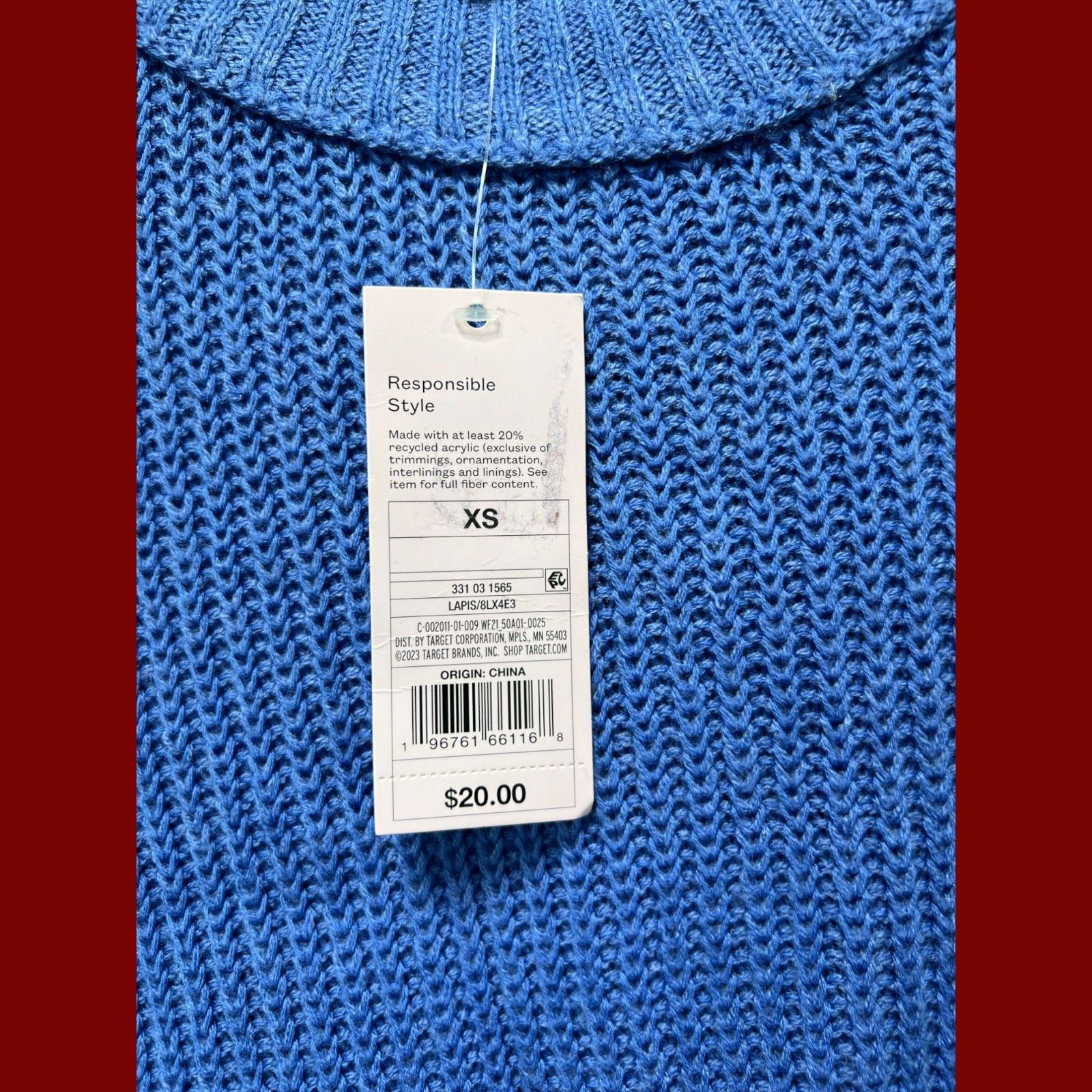 Other Wild Fable - Women's Ribbed Knit Crop Sweater Long Sleeve Cr Size XS / US 0-2 / IT 36-38 - 7 Thumbnail