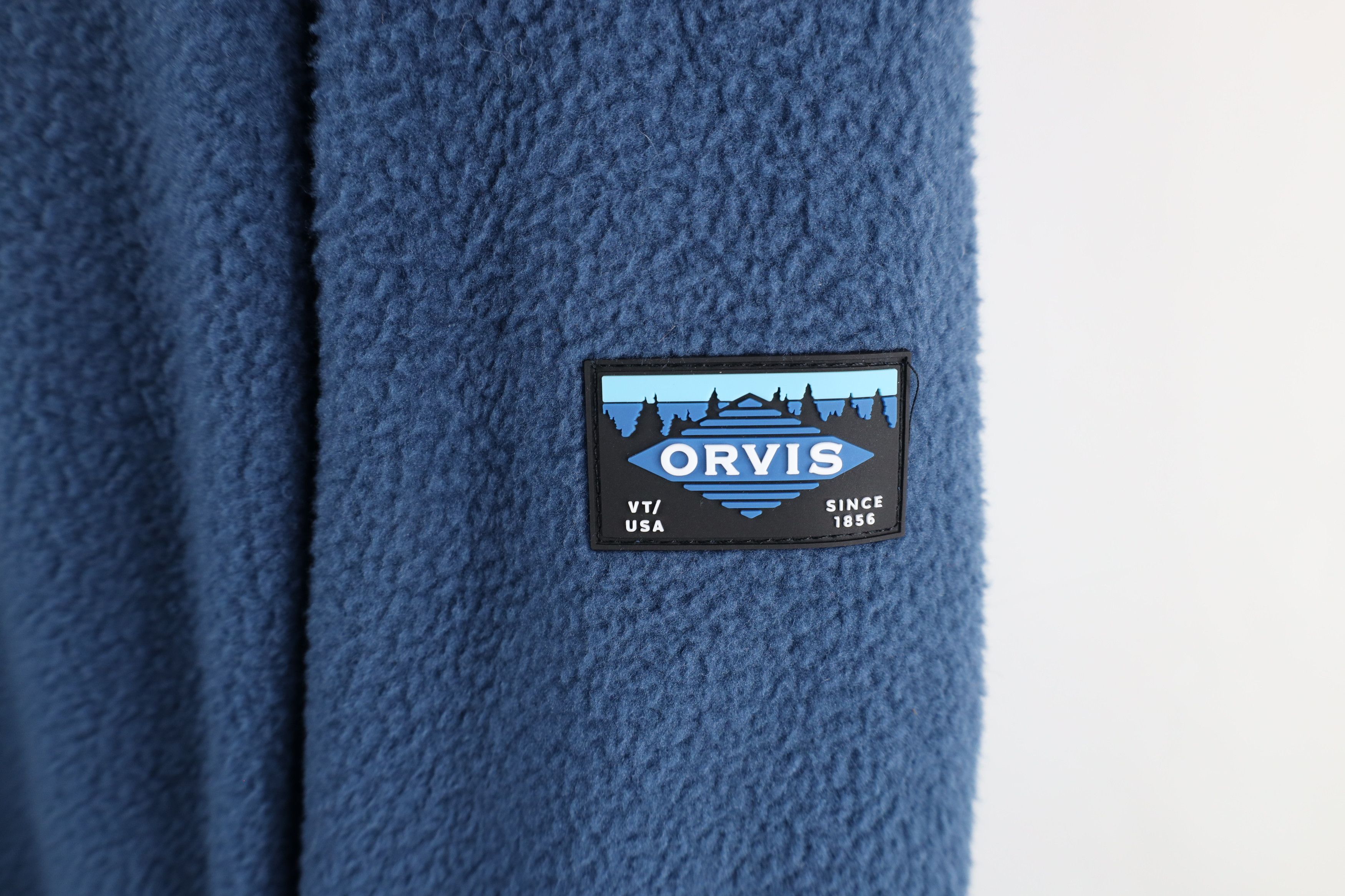 Orvis × Vintage Vintage Orvis Spell Out Box Logo Full Zip Fleece Jacket Blue Size US L / EU 52-54 / 3 - 4 Thumbnail