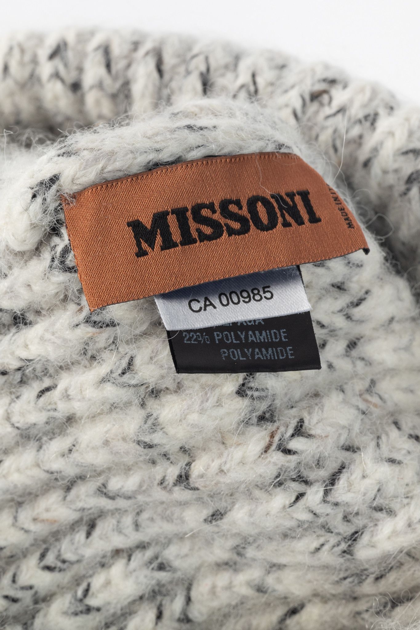 Missoni Missoni Grey Wool & Alpaca Melange Knit Beanie Size ONE SIZE - 5 Thumbnail