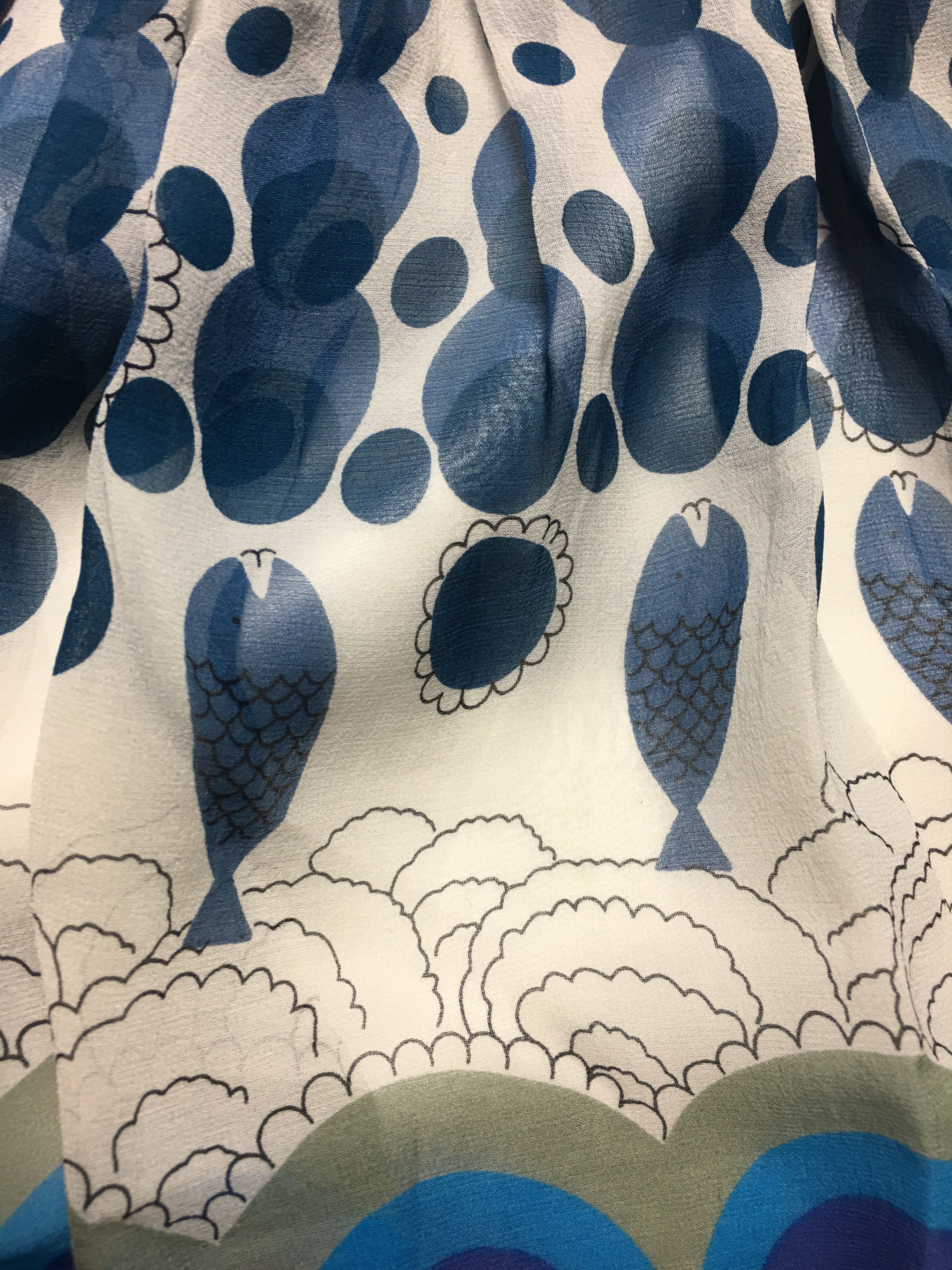 Miu Miu Vintage 90s MIU MIU Silk Dress Mare Print Size M Size M / US 6-8 / IT 42-44 - 7 Thumbnail
