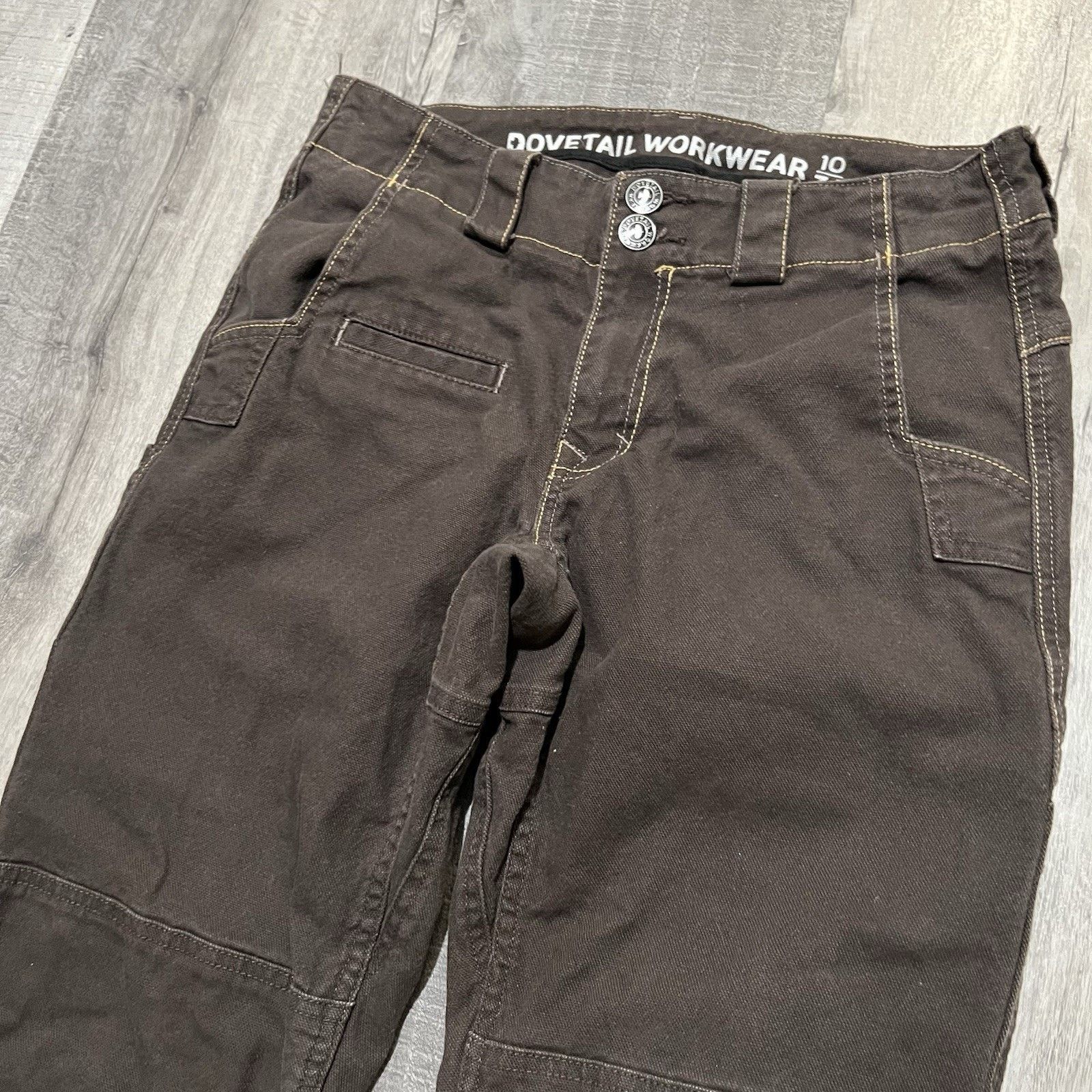 Other Dovetail Workwear Construct Double Knee Front Brown Pants Size 32" / US 10 / IT 46 - 3 Thumbnail