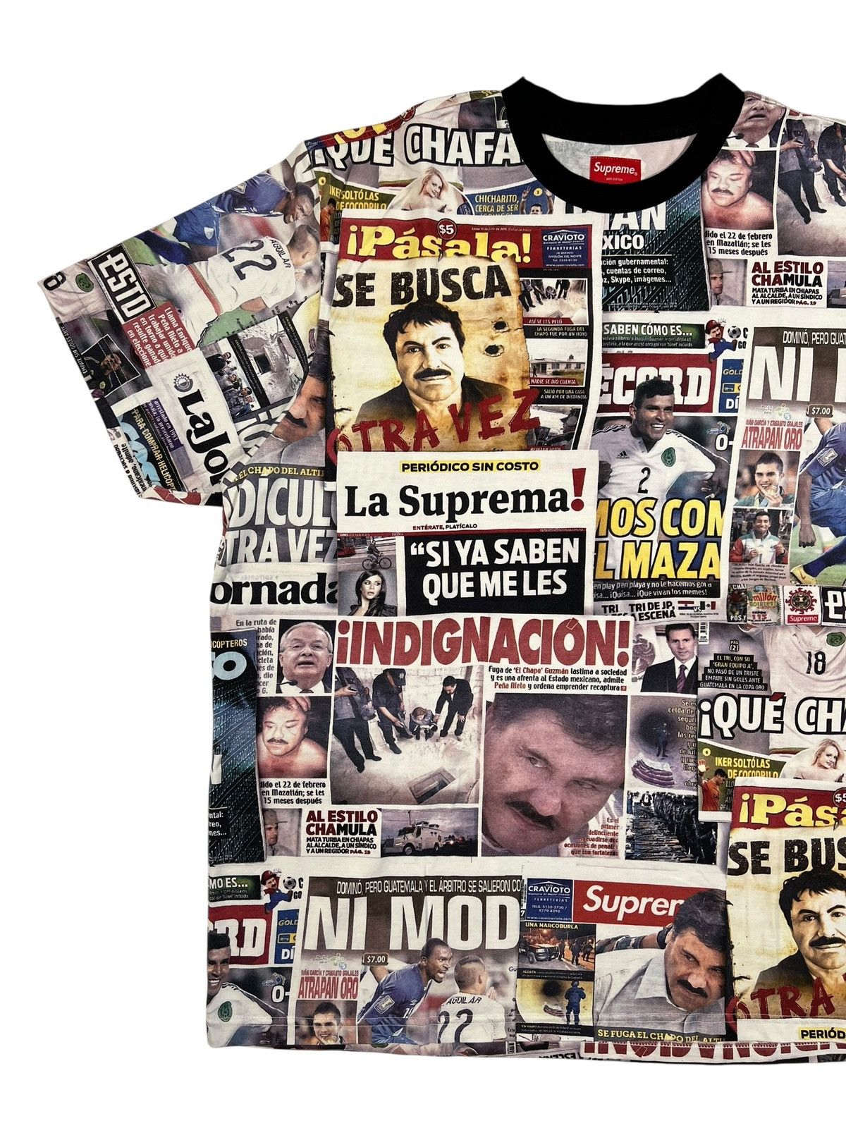 Supreme SS20 EL CHAPO ‘HEADLINE S/S TOP’ Size US XL / EU 56 / 4 - 7 Thumbnail