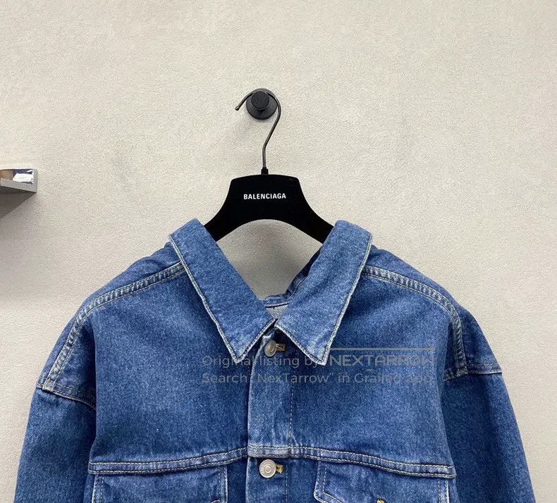 Balenciaga Balenciaga Blue Denim Jacket Size XS / US 0-2 / IT 36-38 - 4 Thumbnail