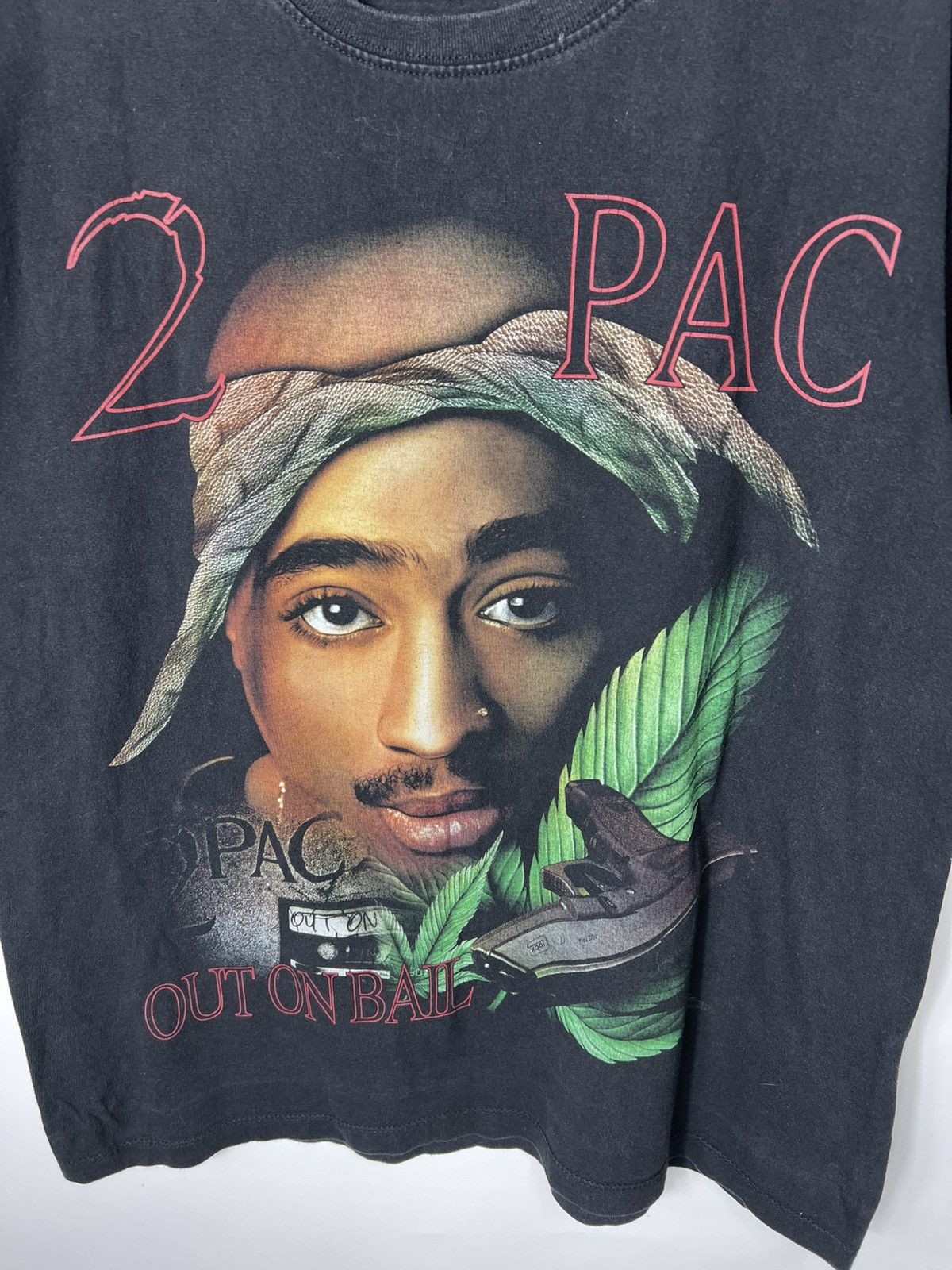 Band Tees Vintage very rare 2pac Tupac Shakur Out On Ball Band T-shirt Size US L / EU 52-54 / 3 - 2 Thumbnail