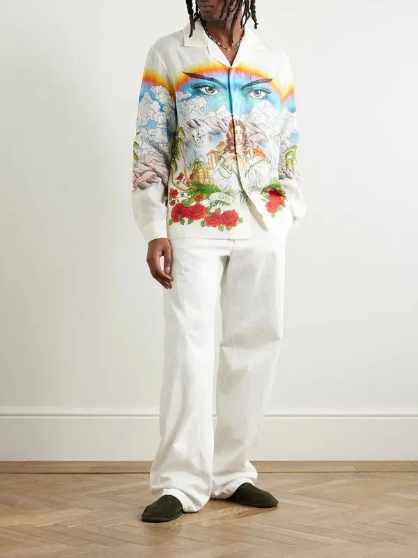 Casablanca o1y0526 Linen Shirt in Multicolor Size US M / EU 48-50 / 2 - 2 Thumbnail