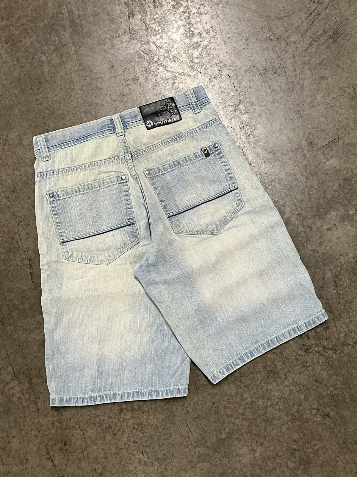 Southpole × Vintage Southpole y2k baggy jorts faded denim skater streetwear hype Size US 32 / EU 48 - 2 Thumbnail