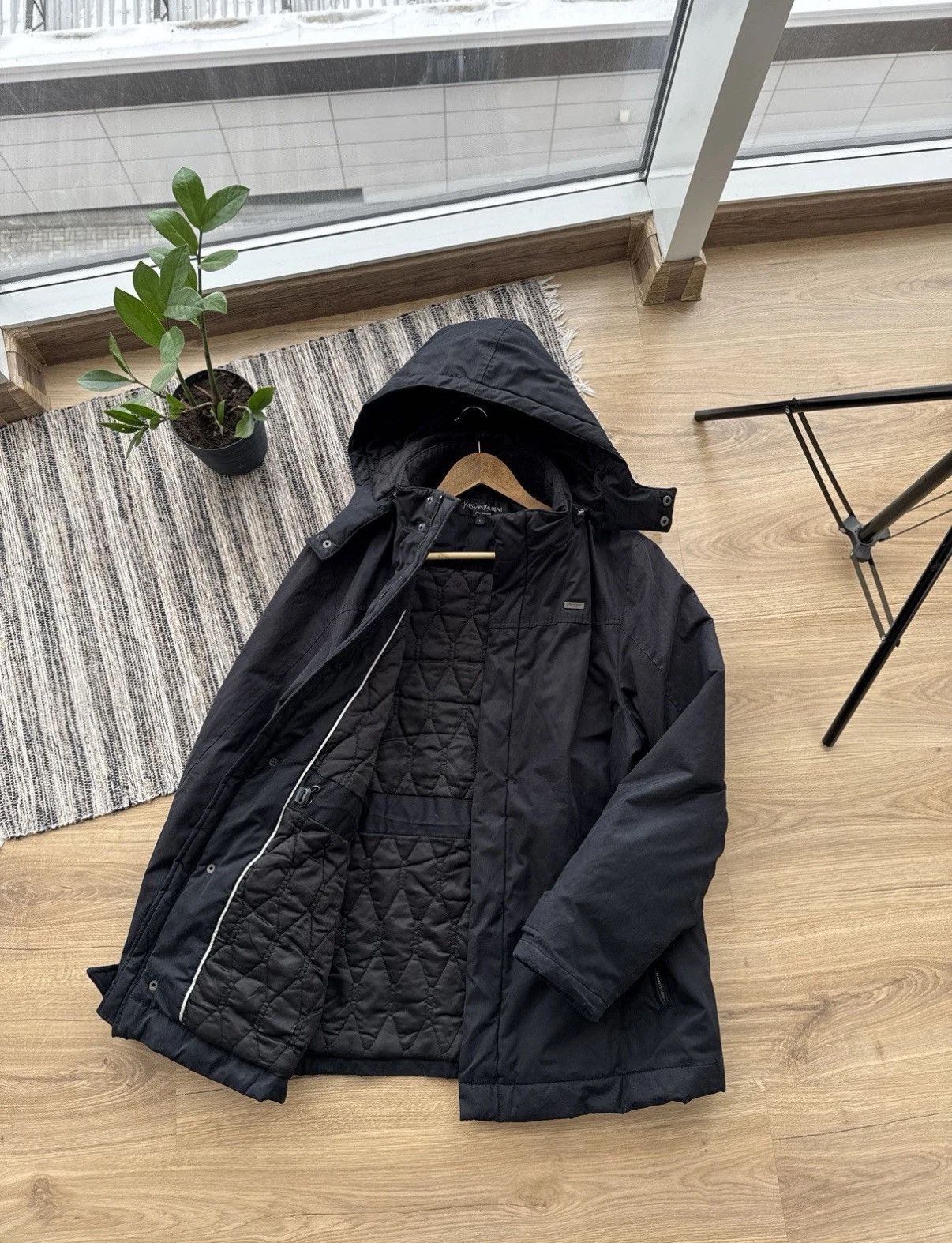 Yves Saint Laurent Yves Saint Lauren YSL Parka Long Jacket With Lining Black Size US L / EU 52-54 / 3 - 2 Thumbnail