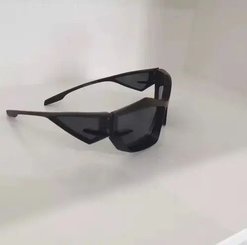 Vintage Cyber Black Sunglasses Retro Punk Archive Cosplay Jewelry Size ONE SIZE - 3 Thumbnail
