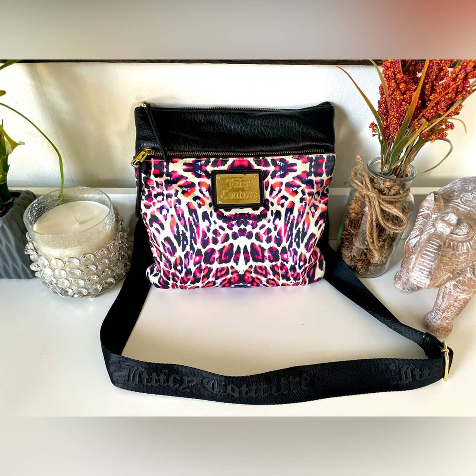 Juicy Couture Juicy couture animal print leather crossbody vintage