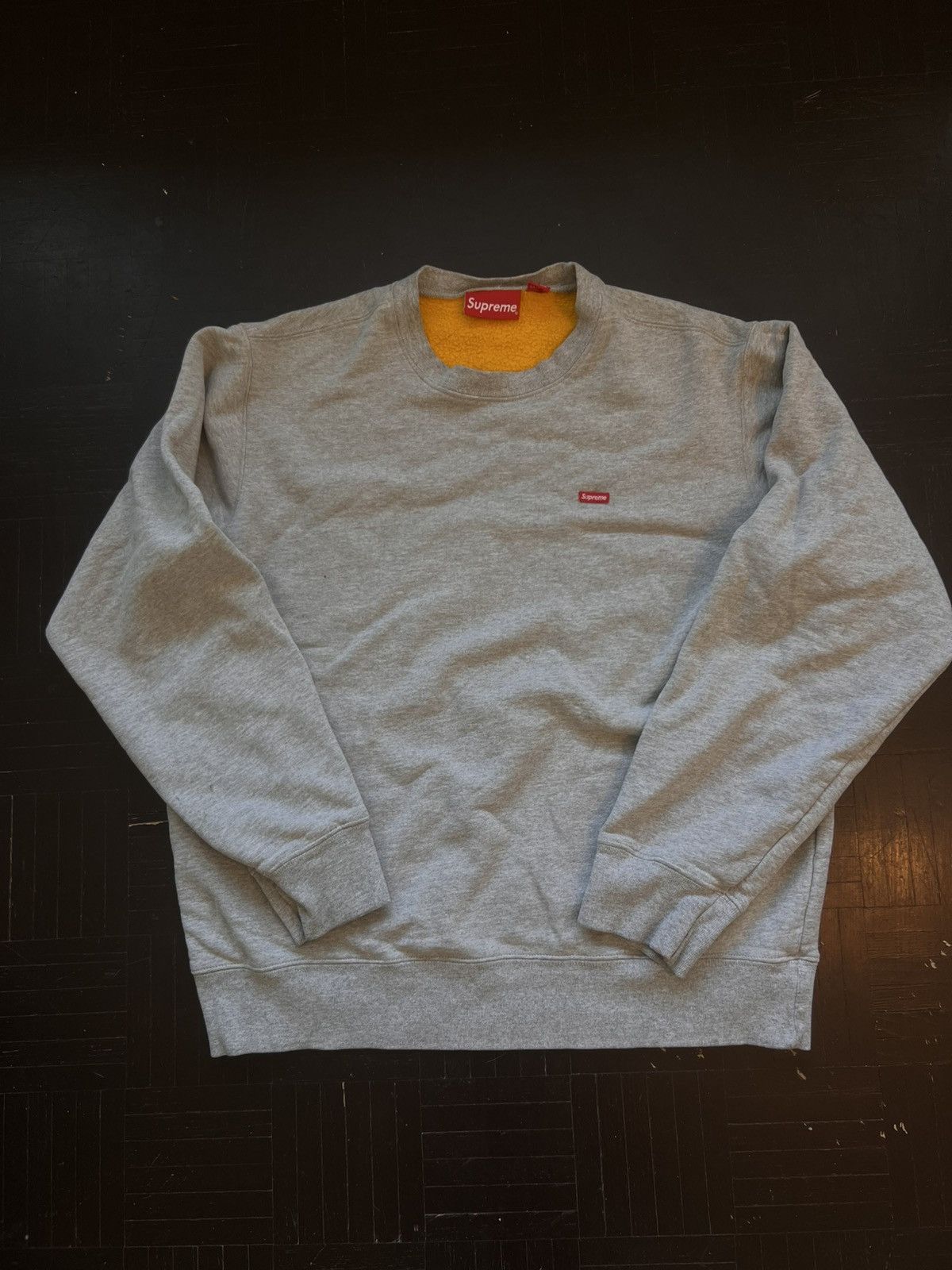 Supreme Grey Box Logo Crewneck | Grailed