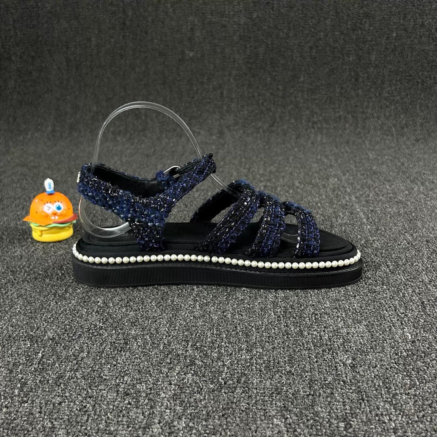 Chanel Chanel Women's Pearl Blue Woven Sandals 38.5 Size US 8 / IT 38 - 4 Thumbnail