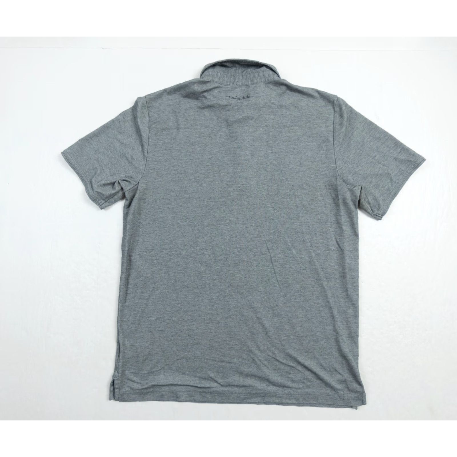 TravisMathew Travis Mathew Polo Shirt Men's Large Gray Short Sleeve Collared Golf Adult FLAW Size US L / EU 52-54 / 3 - 7 Thumbnail