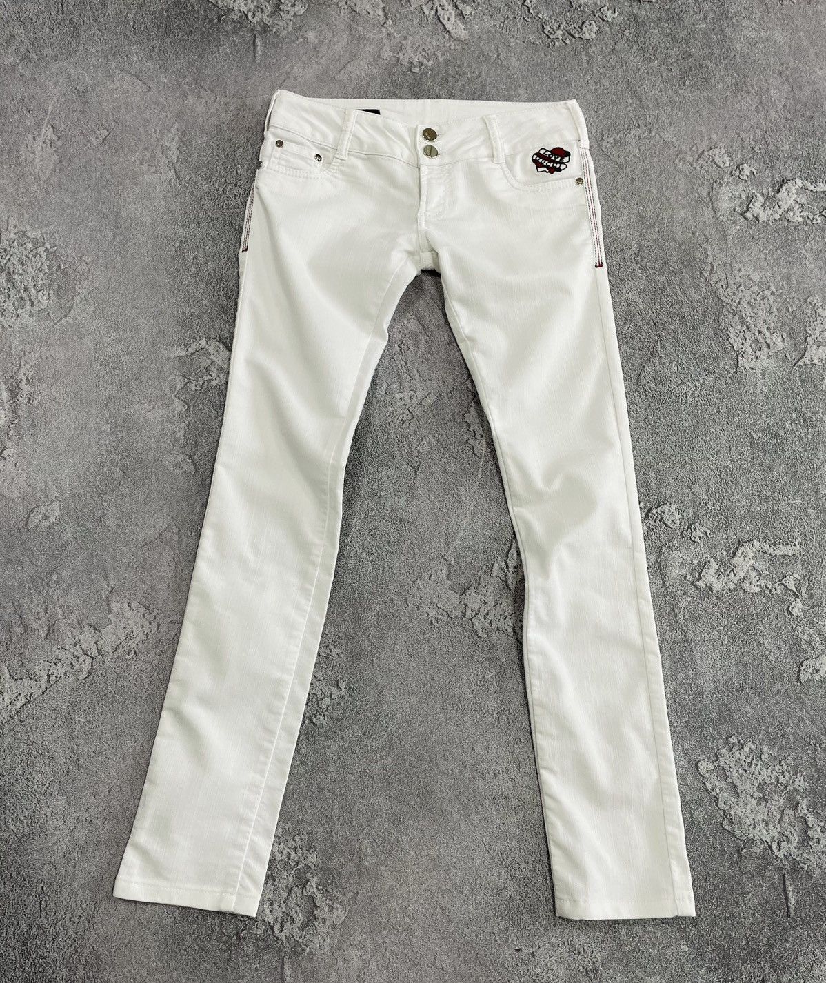 Gucci Denim Women’s White Jeans Pants Big Logo Made in Italy
