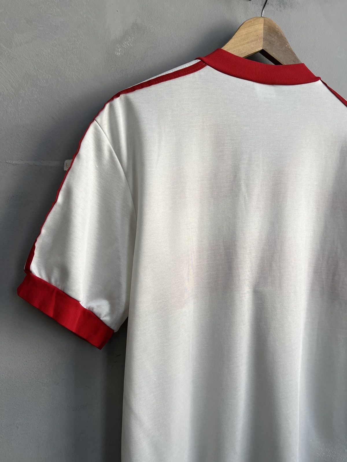 Adidas Adidas Red White Soccer Jersey Vintage west Germany Size US L / EU 52-54 / 3 - 9 Thumbnail