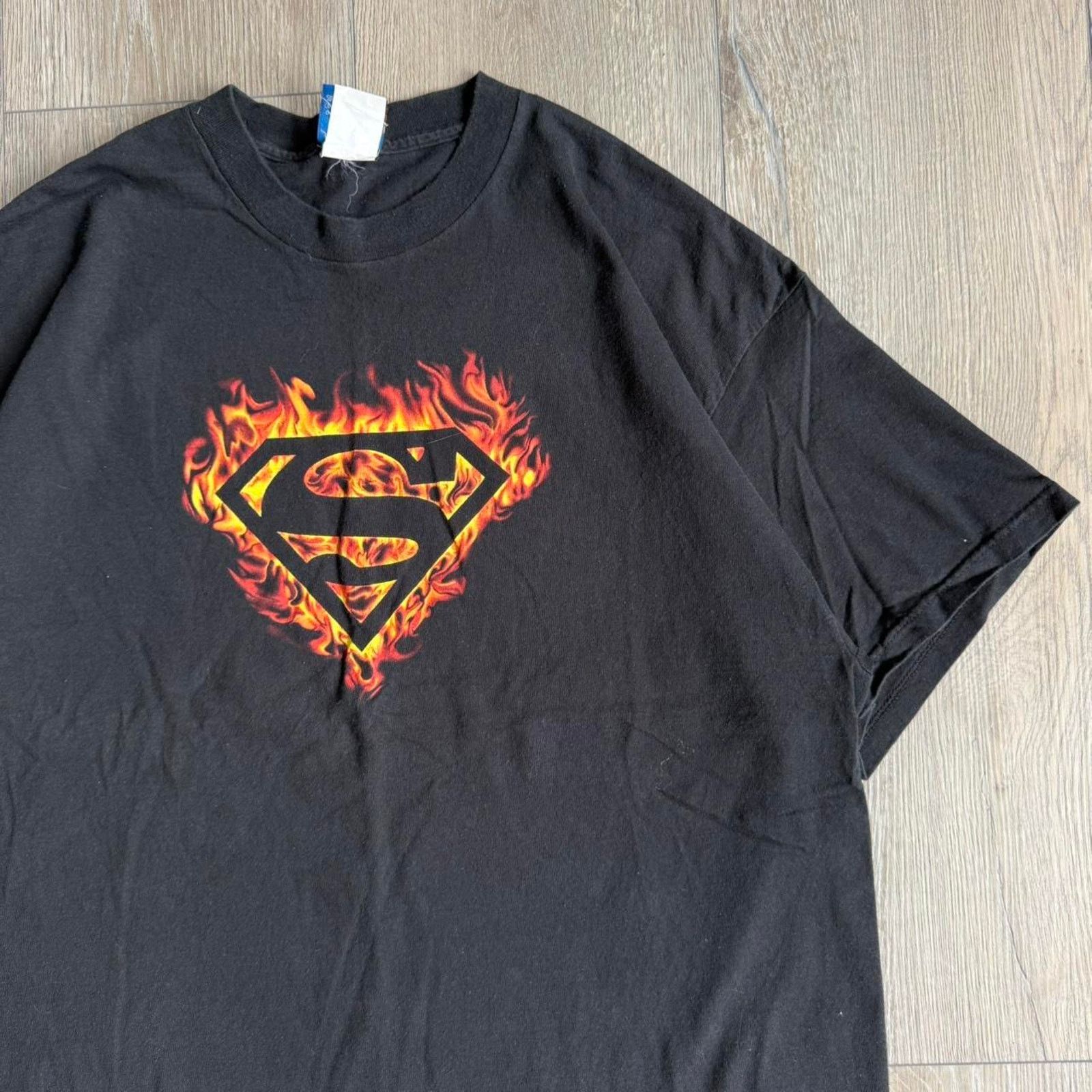 Other Vintage 2004 Superman Flaming Logo Tee Black Size US XXL / EU 58 / 5 - 3 Thumbnail