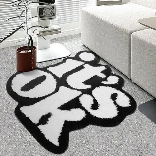 Other Handmade " IT's OK " Fluffy Anti Slip Rugs Size ONE SIZE - 2 Thumbnail
