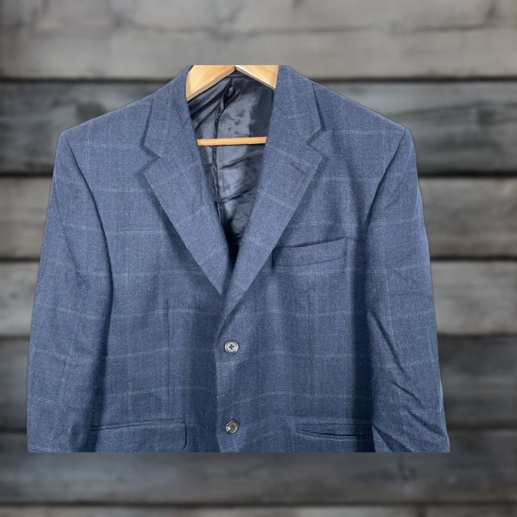 Ralph Lauren Lauren Ralph Lauren Blazer Men 44 Short Dark Blue Wool Notch Lapel Two-Button Single-Breasted Size US 44 / EU 60 - 1 Thumbnail