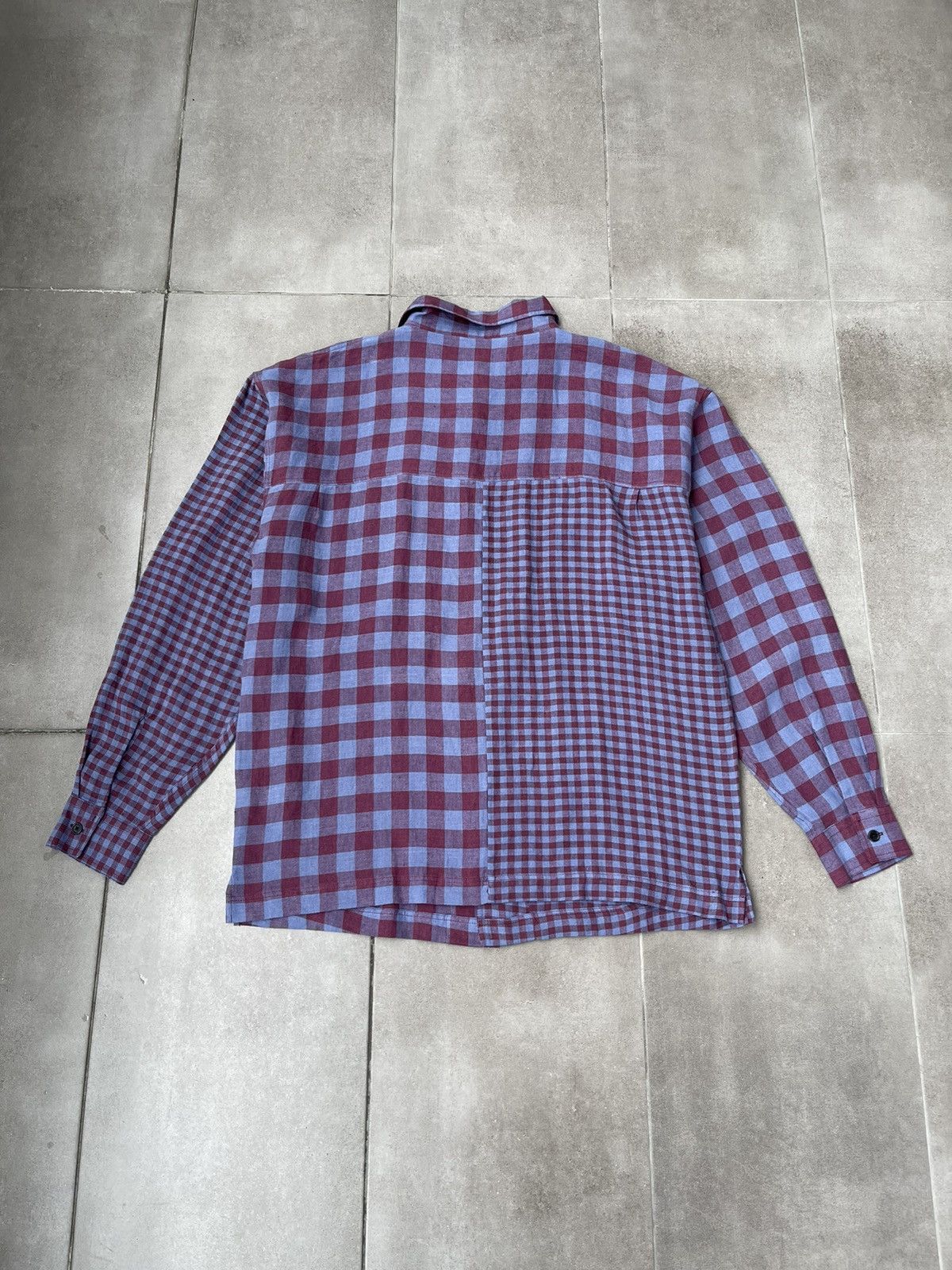 Henrik Vibskov !DS! SS22 Henrik Vibskov Mixed Purple Checks Shirt Size US L / EU 52-54 / 3 - 10 Thumbnail