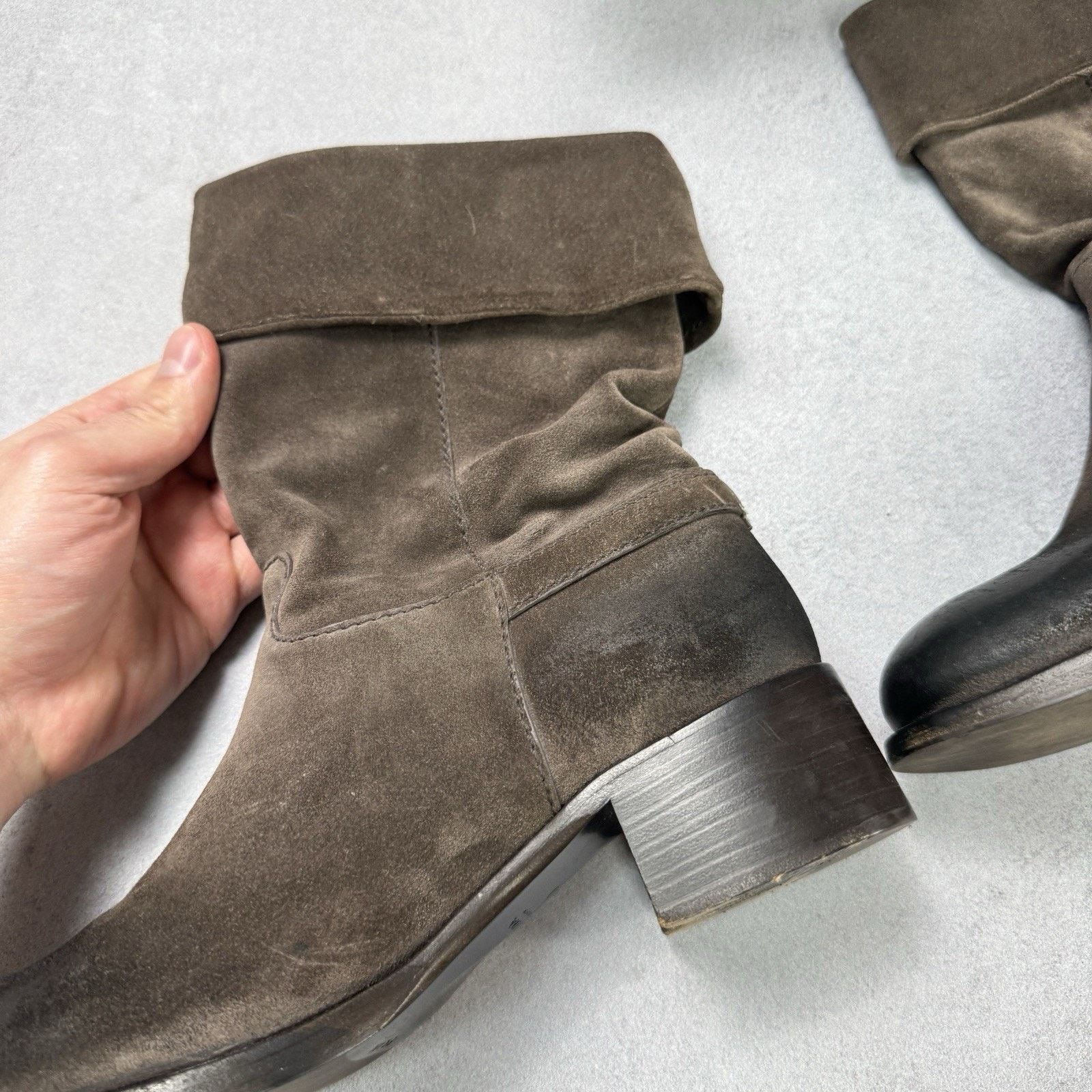 Prada Prada Women Suede High Boot Size EU 40 Us 10 Grey Size US 10 / IT 40 - 8 Thumbnail