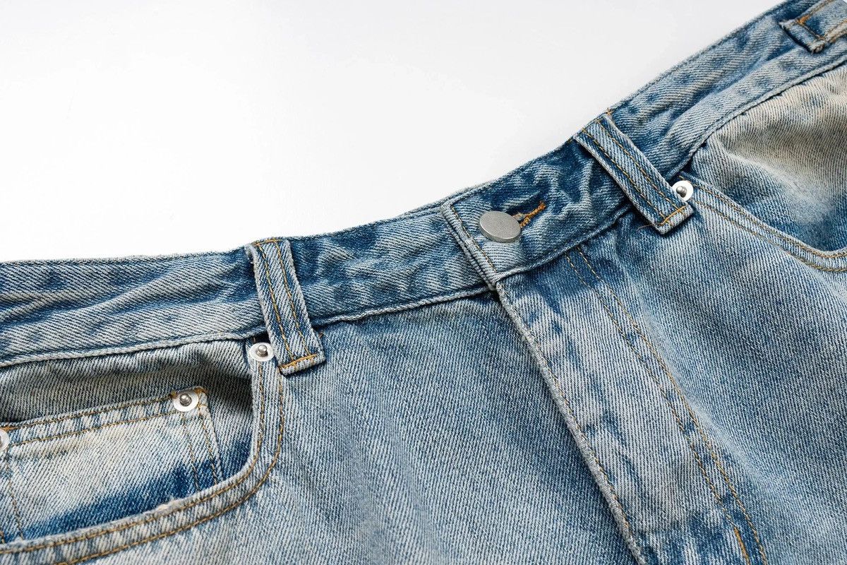 Japanese Brand Street washed hip hop skateboard denim shorts Size US 34 / EU 50 - 6 Thumbnail
