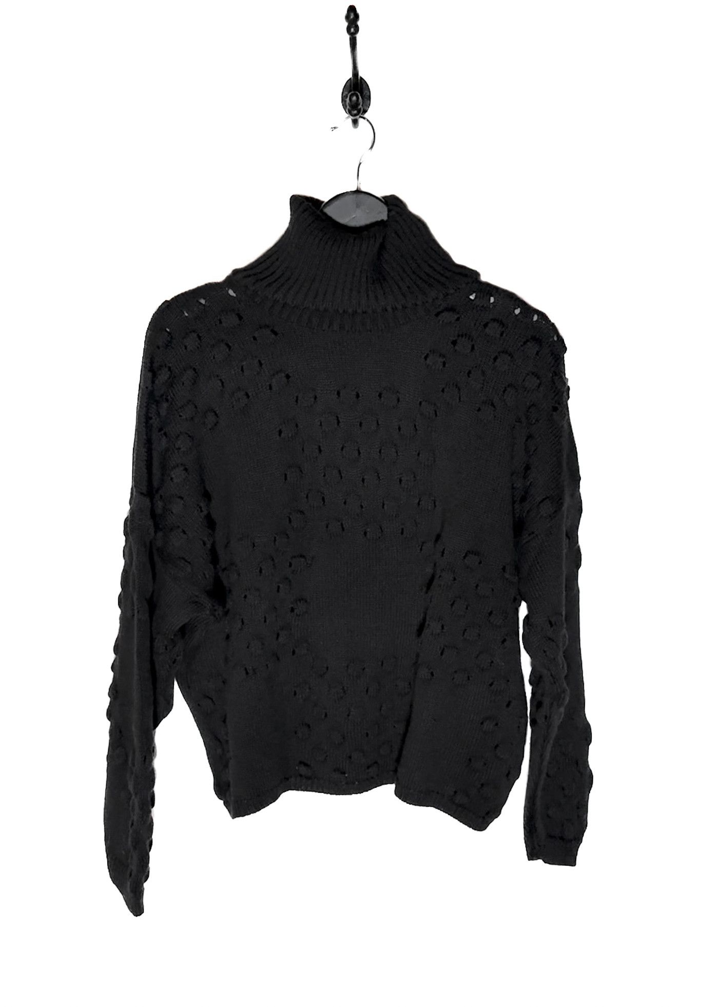 Versace Gianni Versace Vintage Black Dot Effect Turtleneck Sweater Size M / US 6-8 / IT 42-44 - 1 Thumbnail