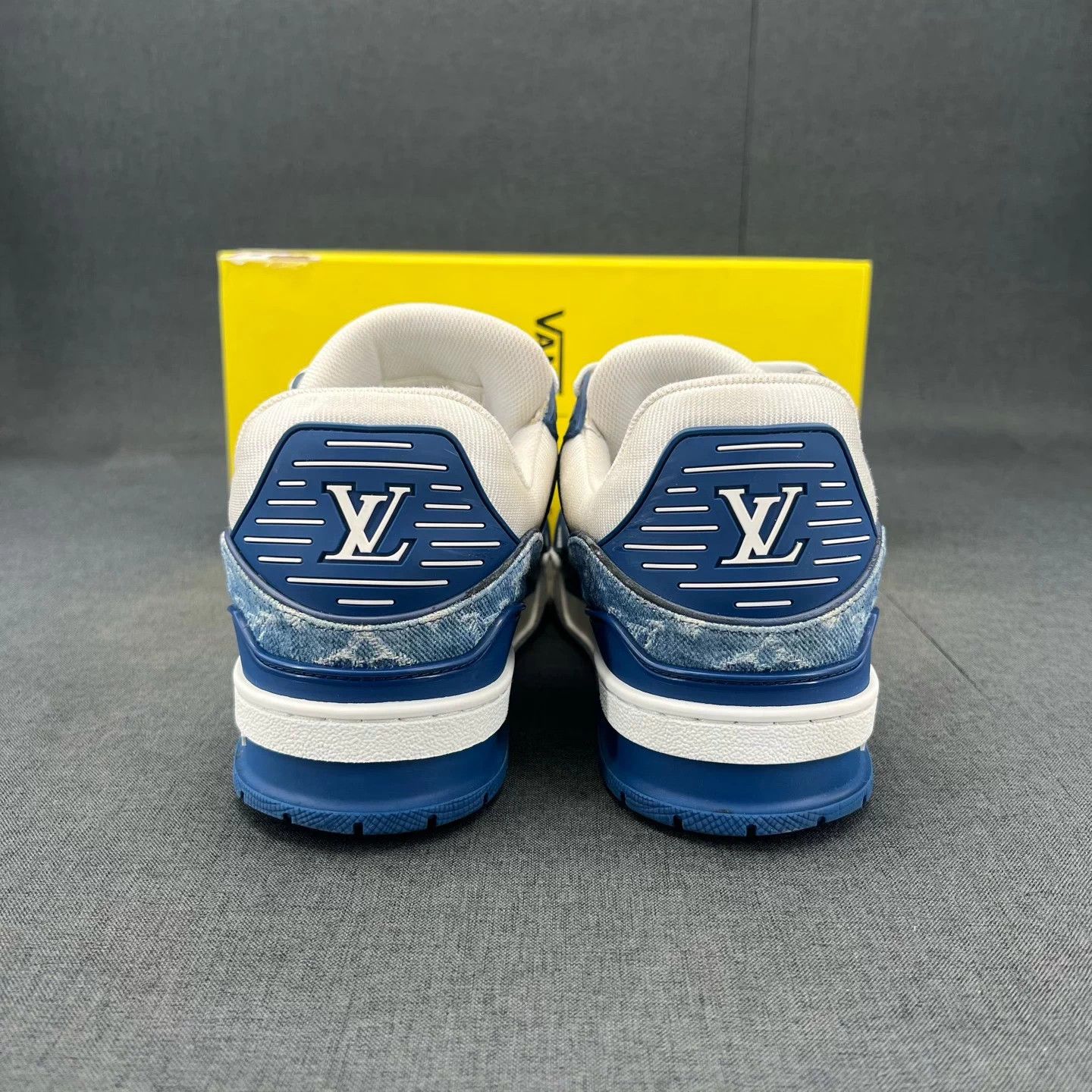 Louis Vuitton LV Trainer White Blue Denim US 7.5 New Size US 7.5 / EU 40-41 - 5 Thumbnail