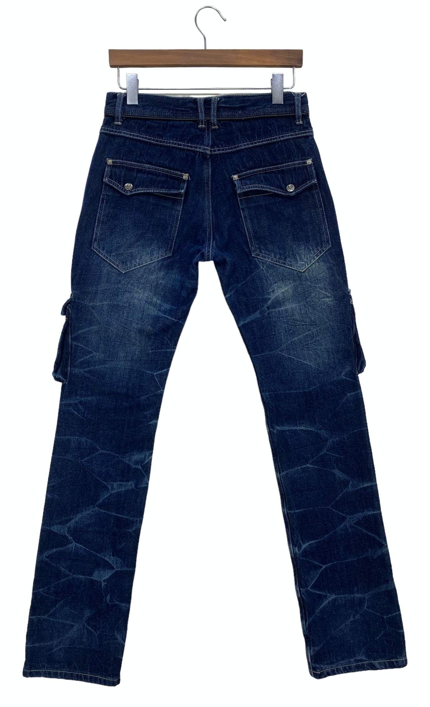 Japanese Brand Double Focus Cargo Jeans Multipocket Jeans Bondage Jeans Size US 29 - 2 Thumbnail