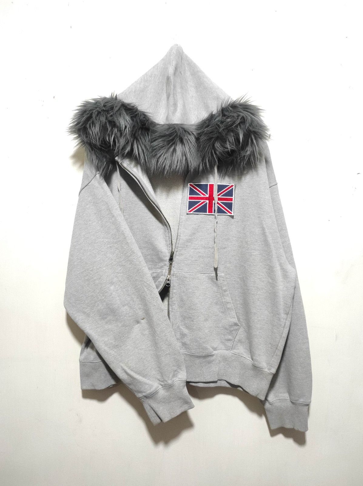 Japanese Brand Toffee UK flag double zipper fur hoodie LGB style Size US XL / EU 56 / 4 - 2 Thumbnail