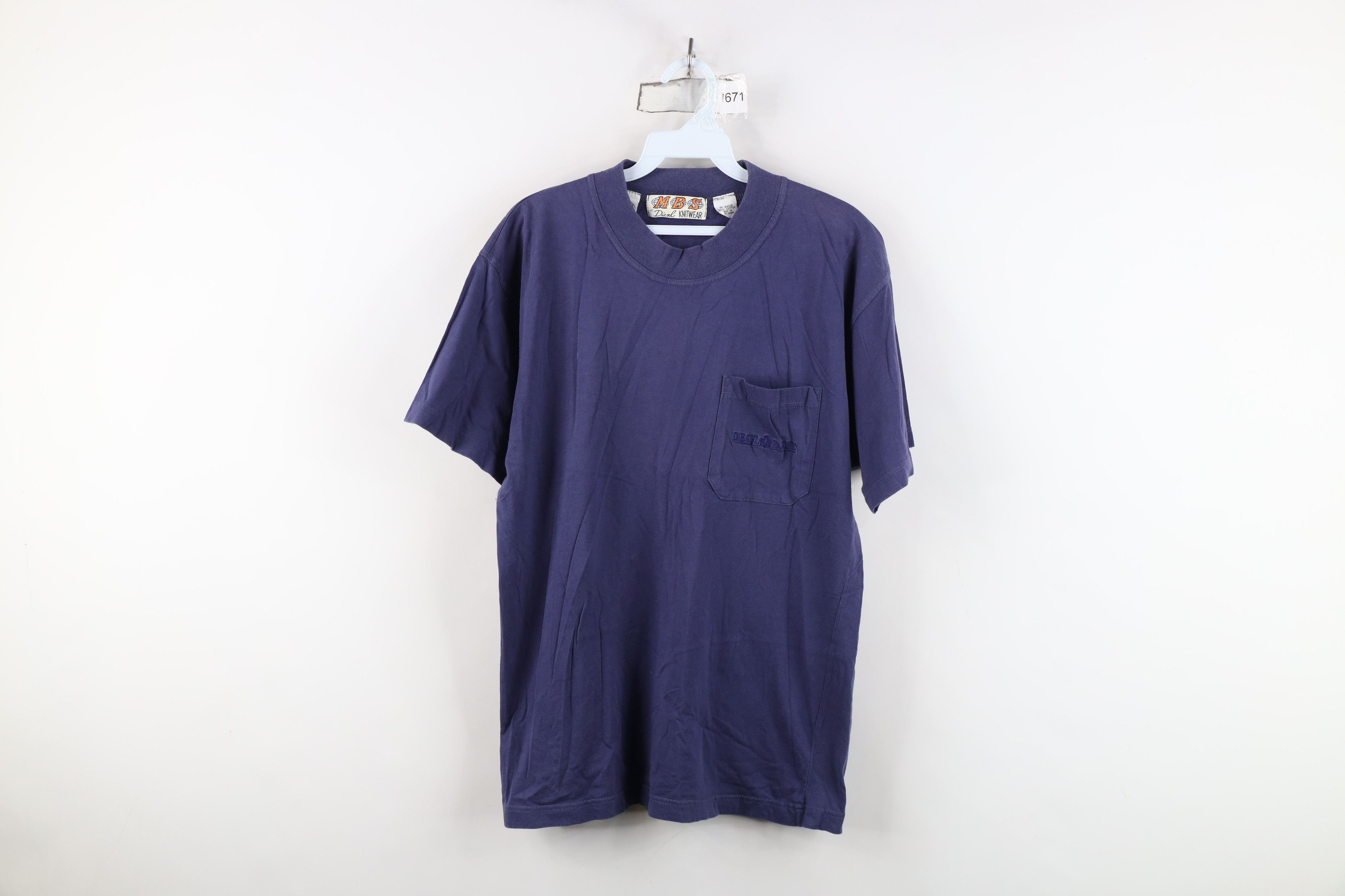 Diesel Vintage 90s MBS Diesel Knitwear Pacific Pocket T-Shirt Size US M / EU 48-50 / 2 - 1 Thumbnail