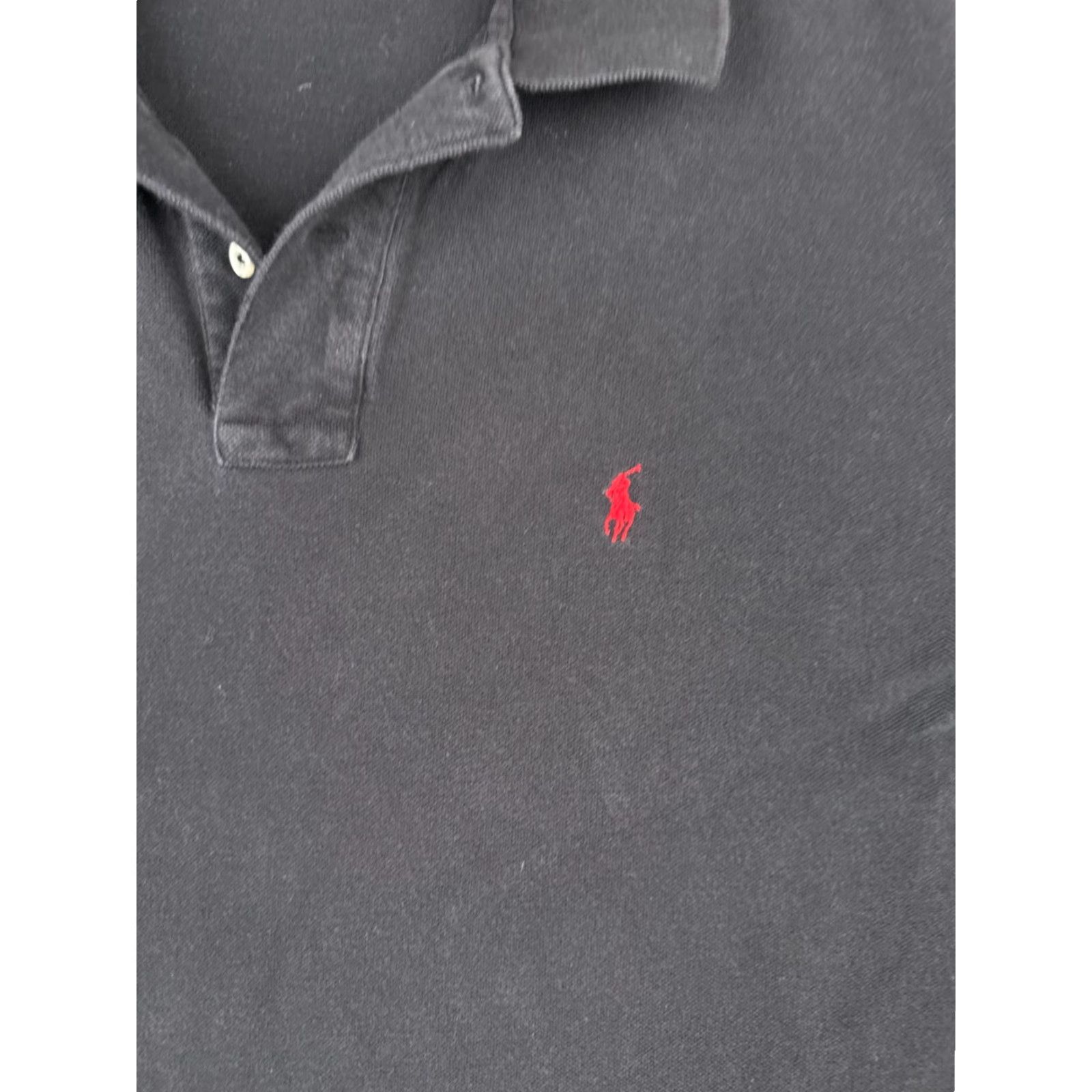 Polo Ralph Lauren VINTAGE Polo Ralph Lauren Polo Shirt Men 2XL Black 100% Cotton Jersey Slim Short Sleeve Size US XXL / EU 58 / 5 - 6 Thumbnail