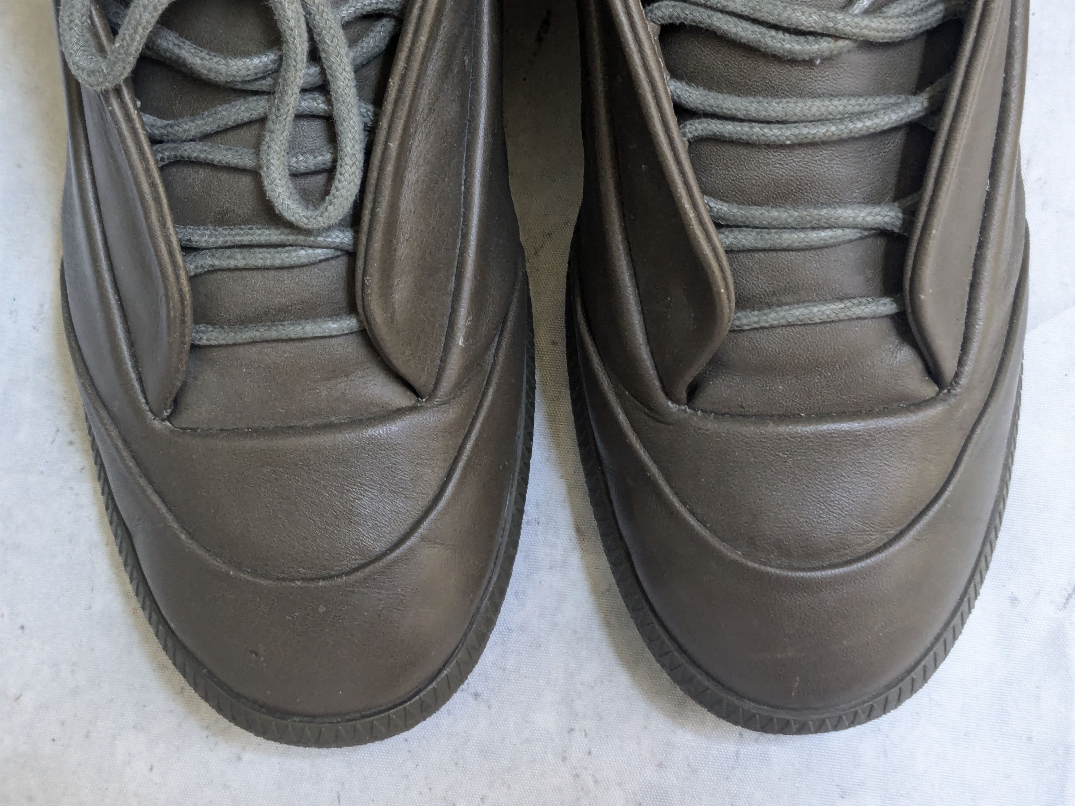 Maison Margiela Maison Margiela Future Olive Green 10 43 Leather High Tops Size US 10 / EU 43 - 3 Thumbnail