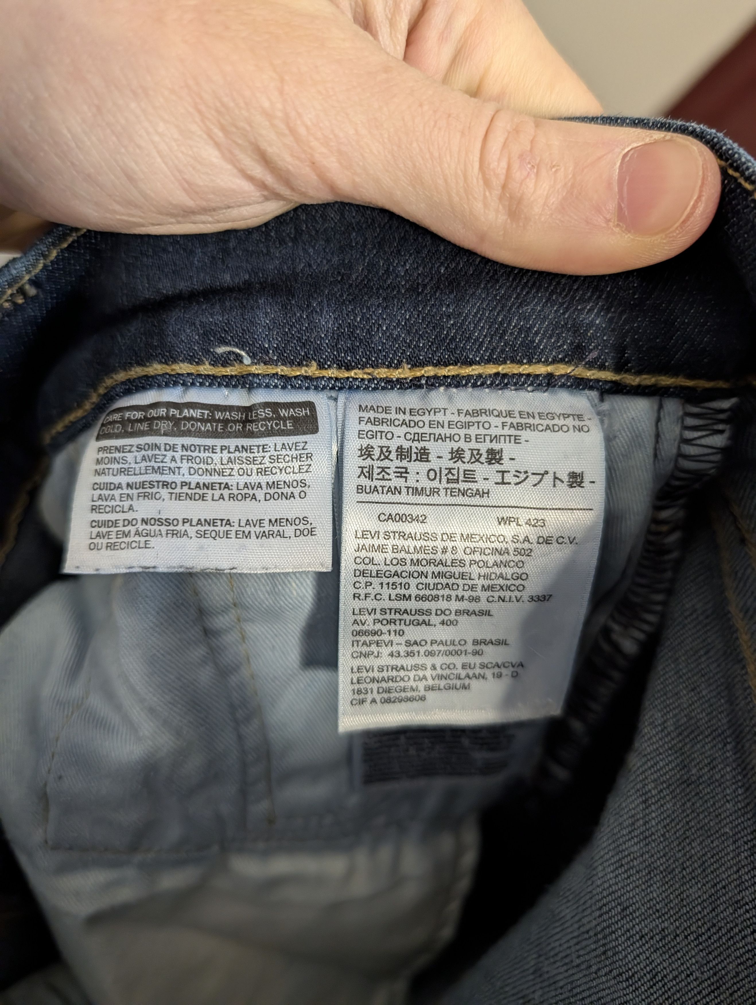 Levi's Big E leather patch 510 indigo Egyptian denim jeans Size US 29 - 9 Thumbnail