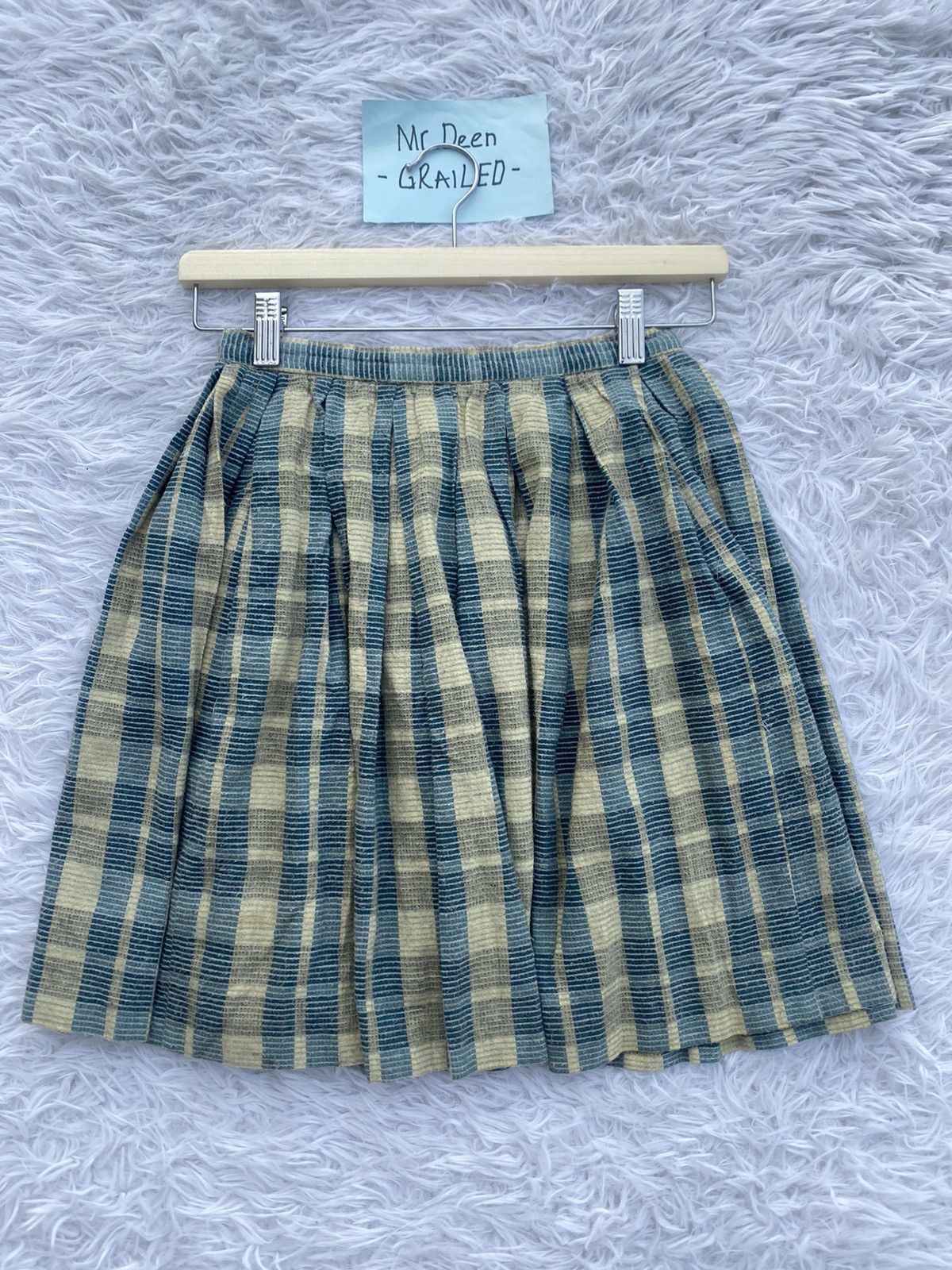 45rpm Rare Vintage 90s 45rpm Checkered Mini Skirt Size 24" / US 00 / IT 34 - 11 Thumbnail