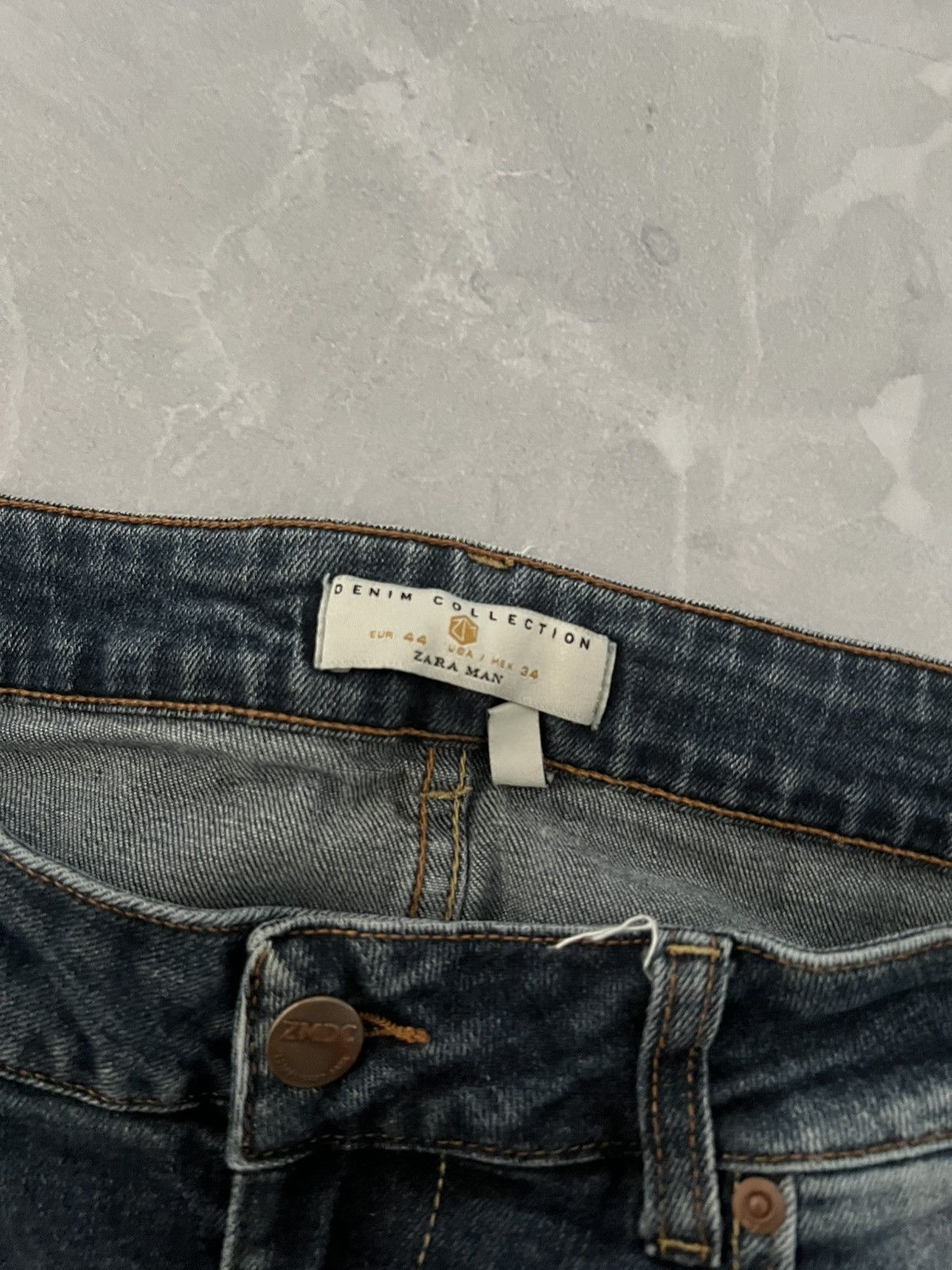 Japanese Brand Faded Slim Fit Black Jeans/ Everyday Minimal Look Glamour Size US 33 - 9 Thumbnail
