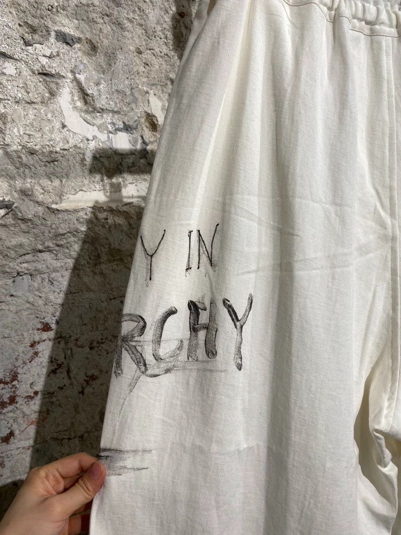Yohji Yamamoto Yohji Yamamoto Y's printed white slacks-2505 Size US 30 / EU 46 - 6 Thumbnail