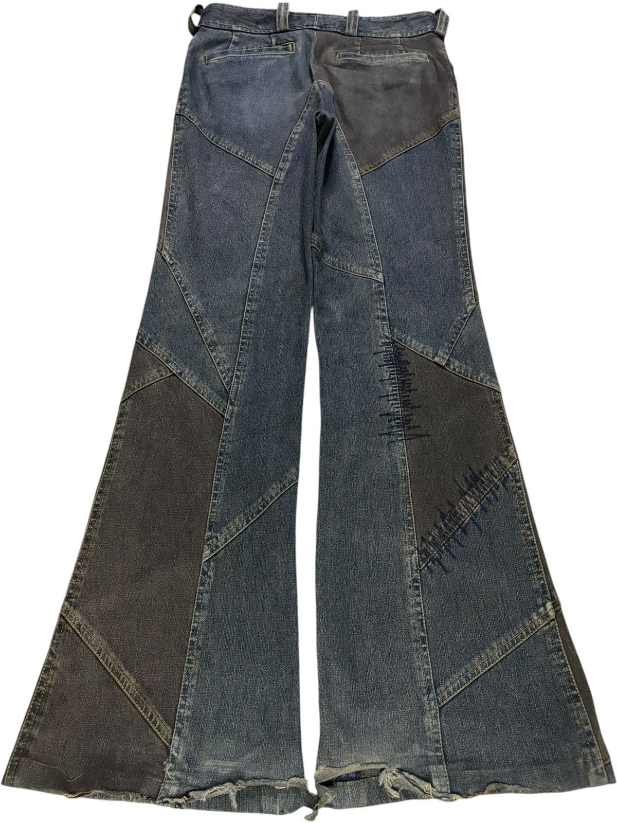Tornado Mart Vintage Tornado Mart Button Fly Mud Wash Distress Flare Jean Size US 29 - 2 Thumbnail