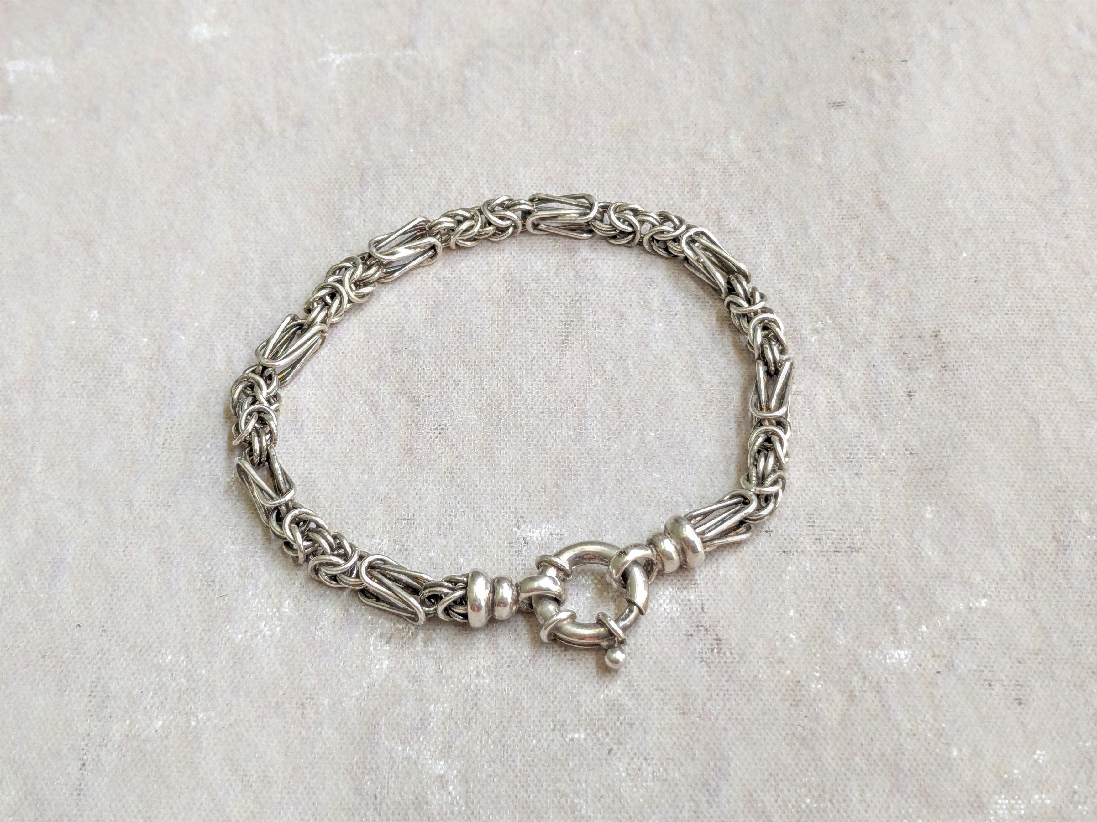 Jewelry Veronese Sterling Silver Byzantine Bracelet 8" Italy Size ONE SIZE - 1 Thumbnail