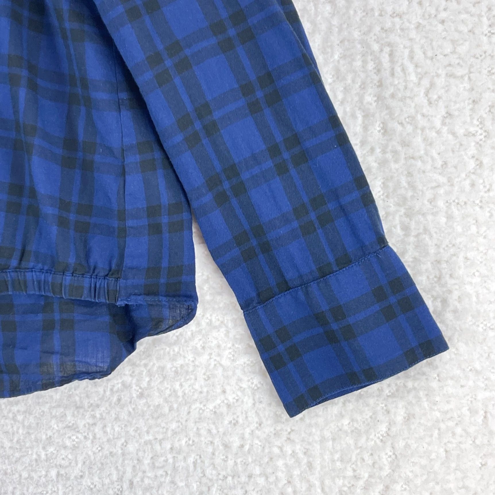 Madewell Madewell Blue Arion Plaid Wrap-Front Shirt Womens Large Long Sleeve Button-Up Size L / US 10 / IT 46 - 5 Thumbnail