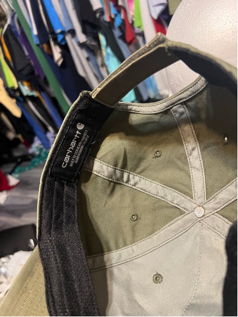 Carhartt Men's Carhartt One Size Olive Green Brown Logo Baseball Hat Size ONE SIZE - 6 Thumbnail