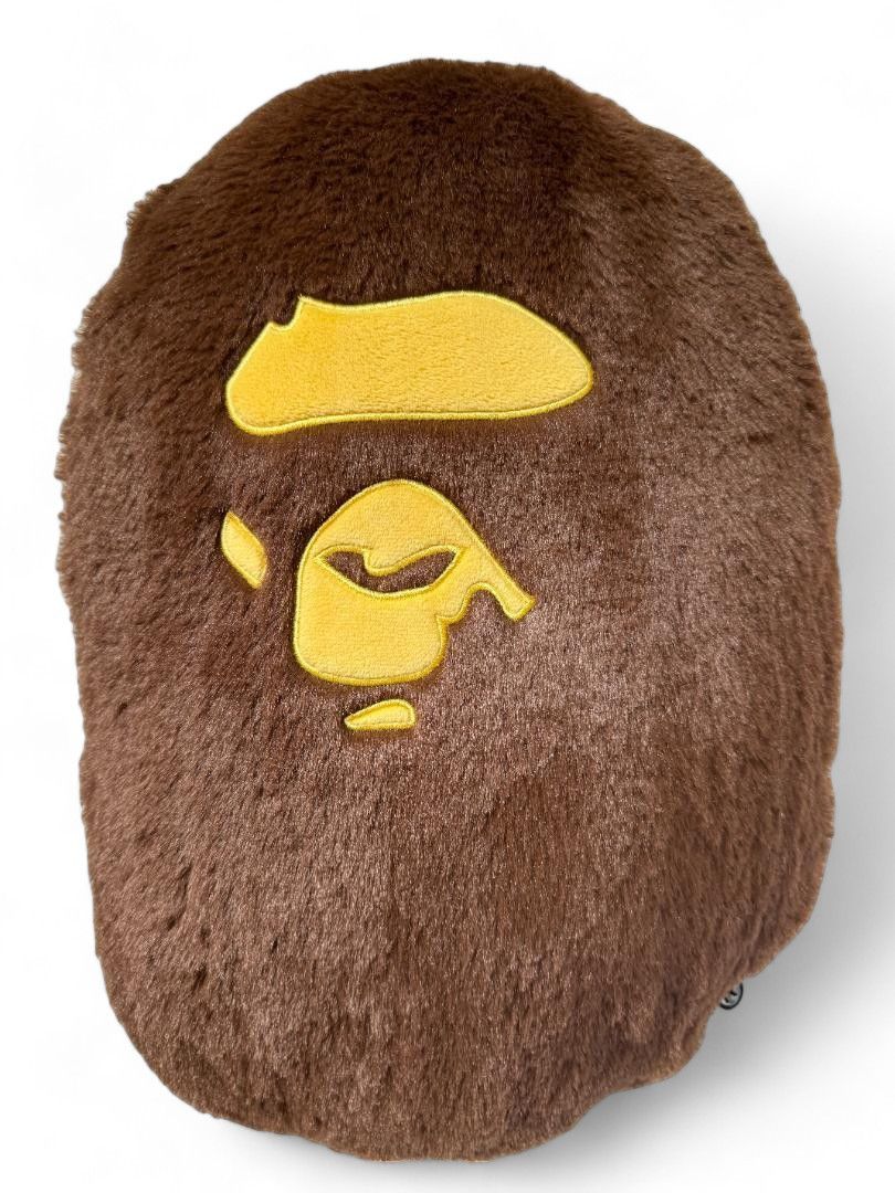 image of Bape Ape Head Cushion in Brown, Men's