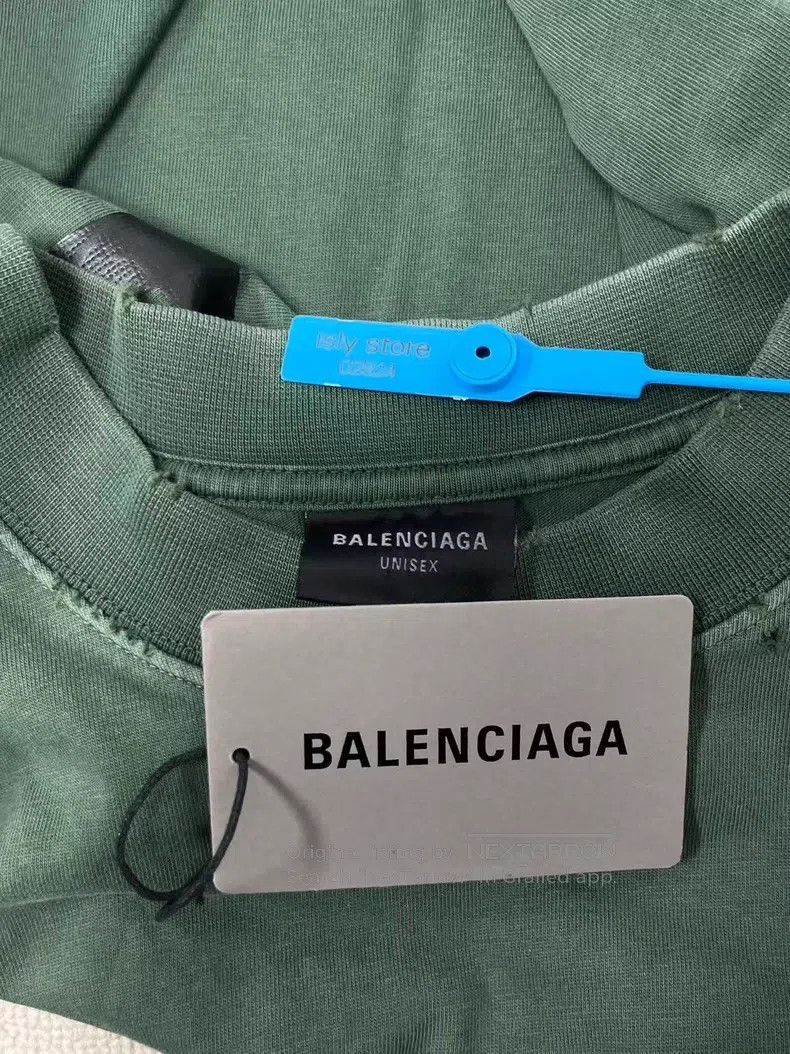 Balenciaga Balenciaga Letter Logo Print Ribbed Knit Short Sleeve T-Sh Size US L / EU 52-54 / 3 - 4 Thumbnail