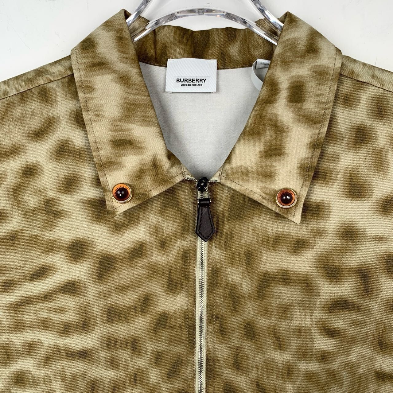 Burberry Burberry Leopard Print Half-Zip Short-Sleeve Shirt Size US XS / EU 42 / 0 - 4 Thumbnail