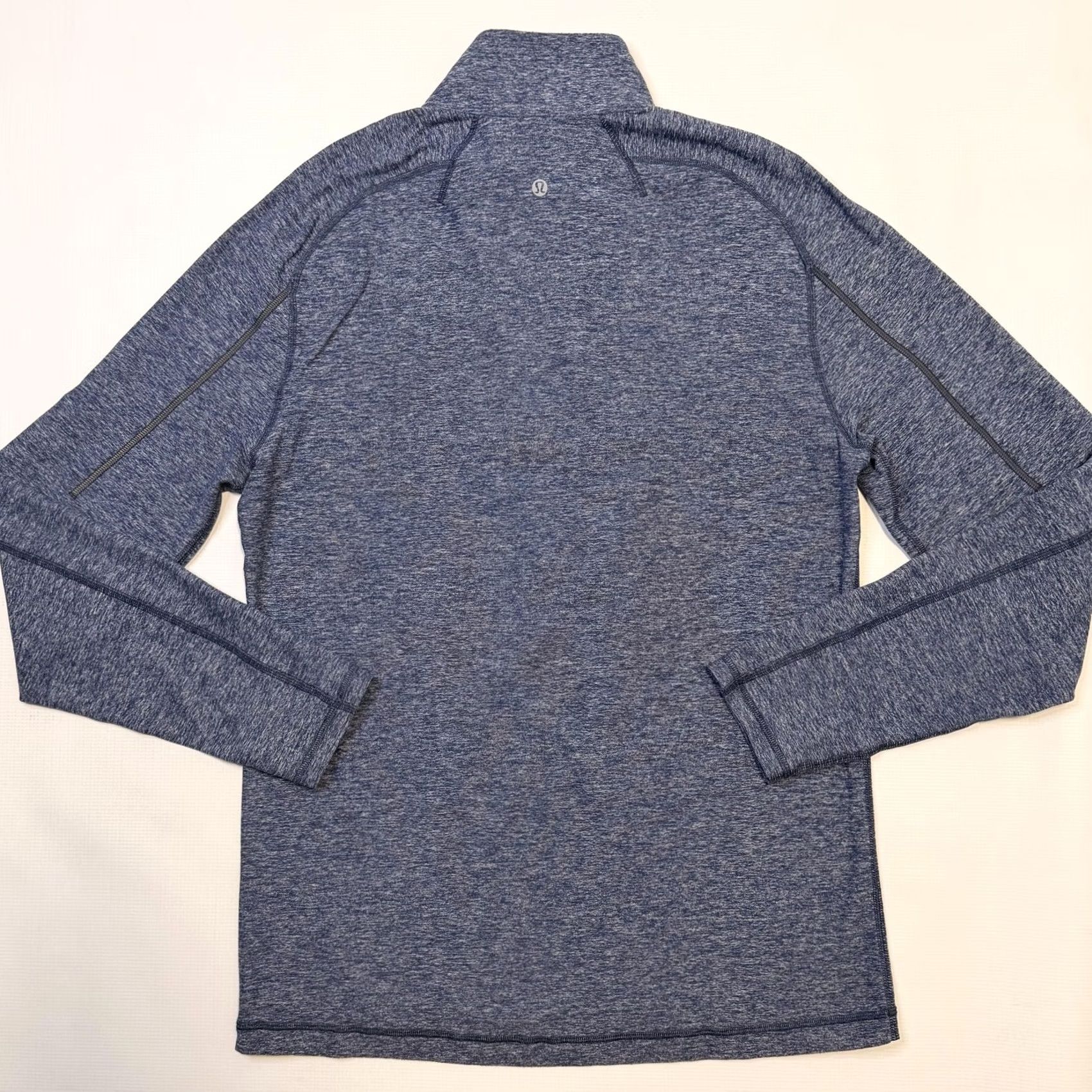 Lululemon Lululemon Mens Pullover 1/4 Zip Long Sleeve Blue Raglan Athletic Running Gym Pullover Shirt Size US L / EU 52-54 / 3 - 3 Thumbnail
