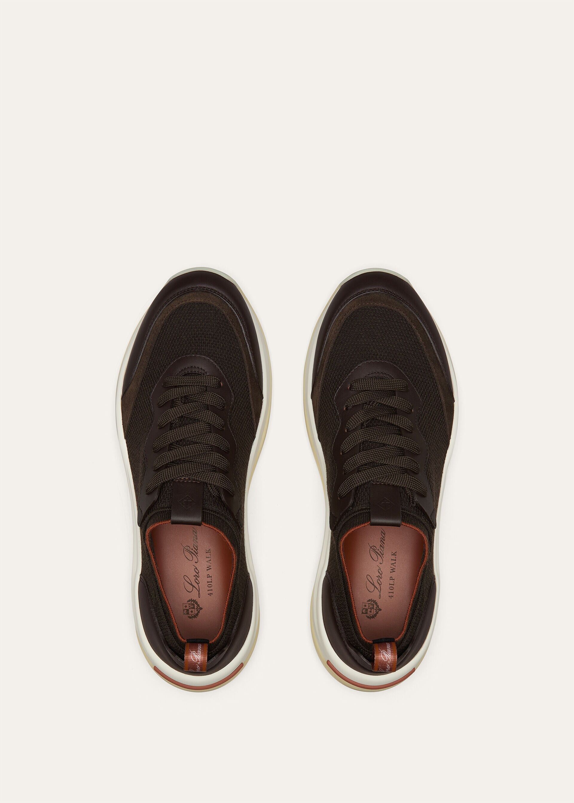 Loro Piana os11x0226 FAO3862 410 LP Walk Low-Top Sneakers Umber Brown Size US 10 / EU 43 - 6 Thumbnail