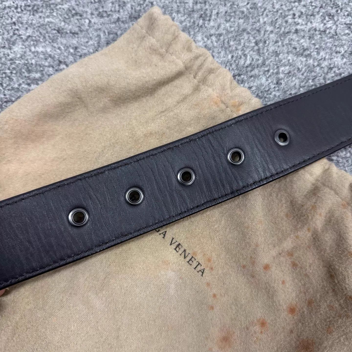 Bottega Veneta BOTTEGA VENETA Intrecciato Black Belt 99 New 95/38 Size ONE SIZE - 4 Thumbnail