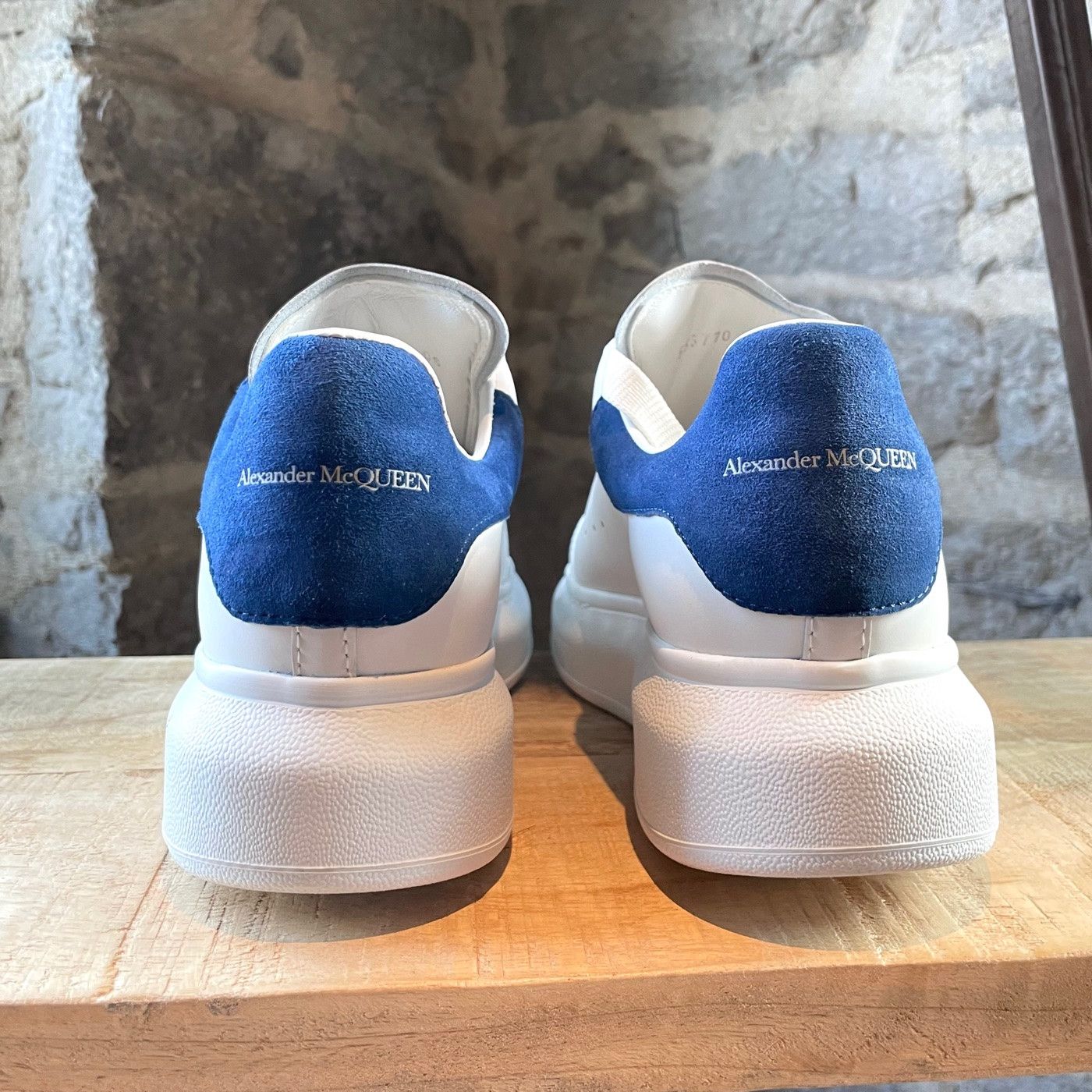 Alexander McQueen Alexander McQueen White Leather Blue Suede Sneakers Size US 9.5 / IT 39.5 - 4 Thumbnail