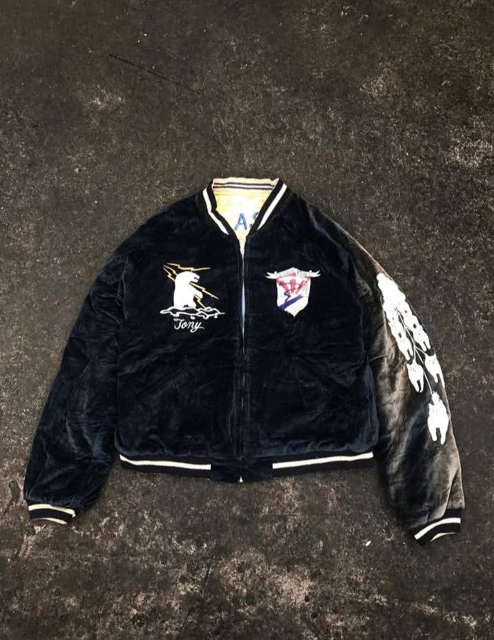 Toyo Enterprises Alaska Toyo Enterprise Sukajan Reversible Velvet Jacket Size US XL / EU 56 / 4 - 1 Thumbnail